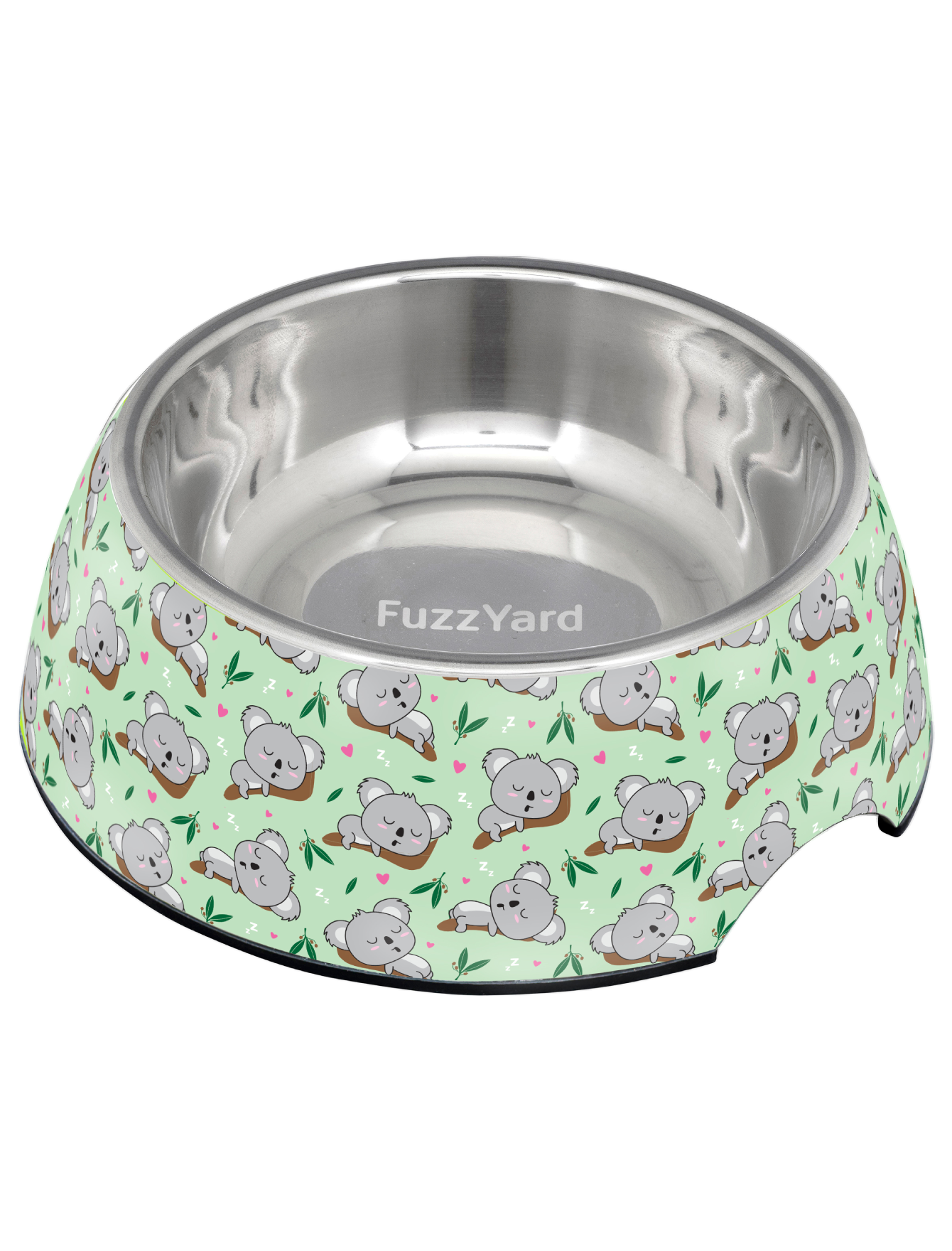 FuzzYard Easy Feeder Pet Bowl for Dogs & Cats - Non-Slip Slow Feeder with Dreamtime Koalas Design (Small, Medium, Large) - Perfect for Mealtime, Training, and Portion Control