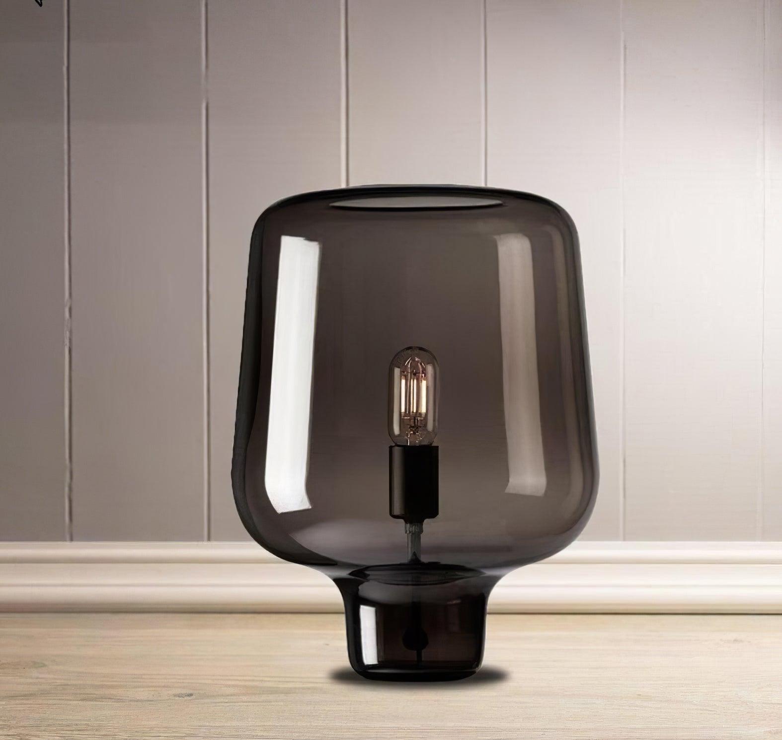 Modern Teutonic Glass Table Lamp - Elegant Home & Office Lighting for Living Room, Bedroom, or Study Desk