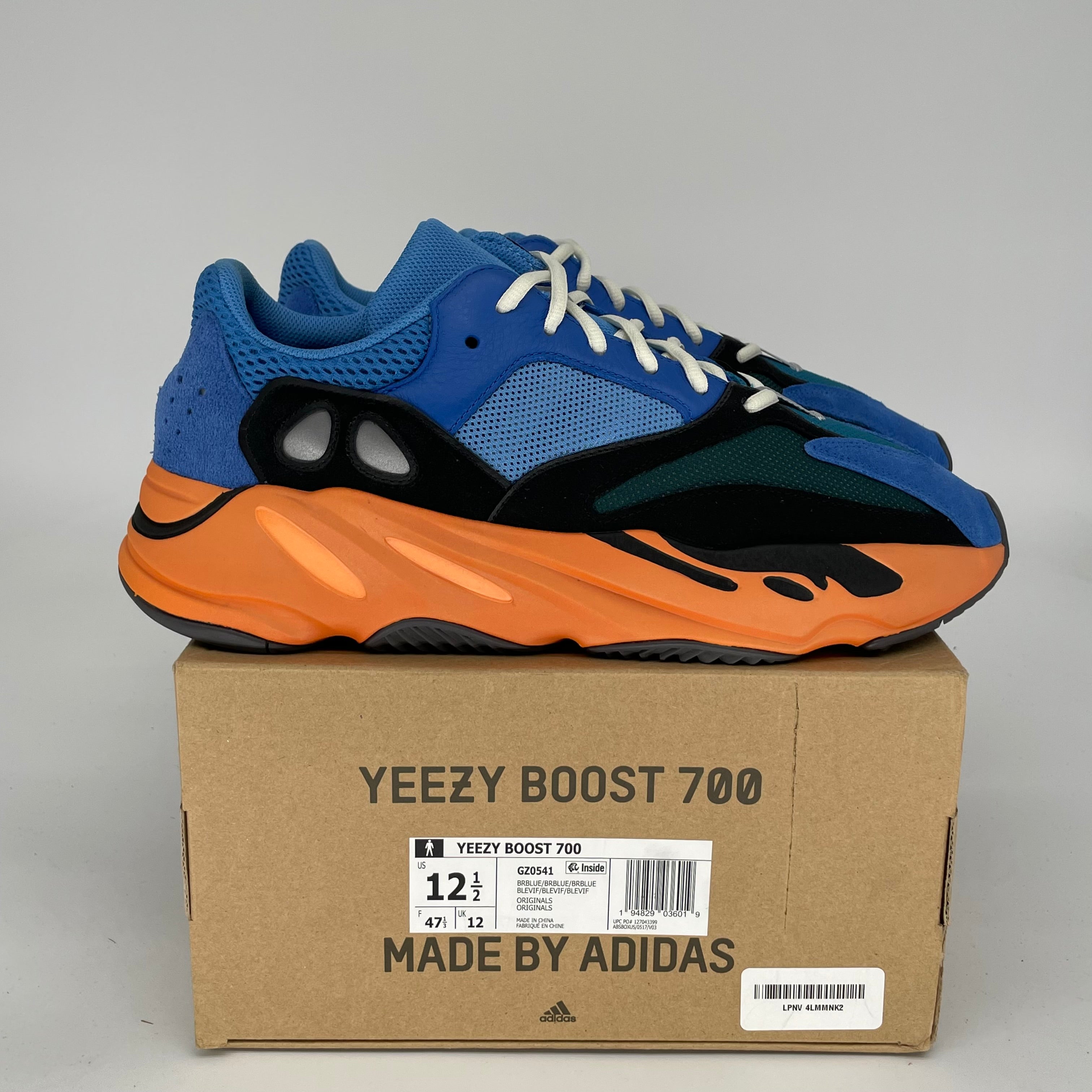 Adidas Yeezy 700 'Bright Blue' Men's Sneakers - Size 12.5 (GZ0541) | Comfortable Running Shoes for Gym, Jogging & Casual Wear