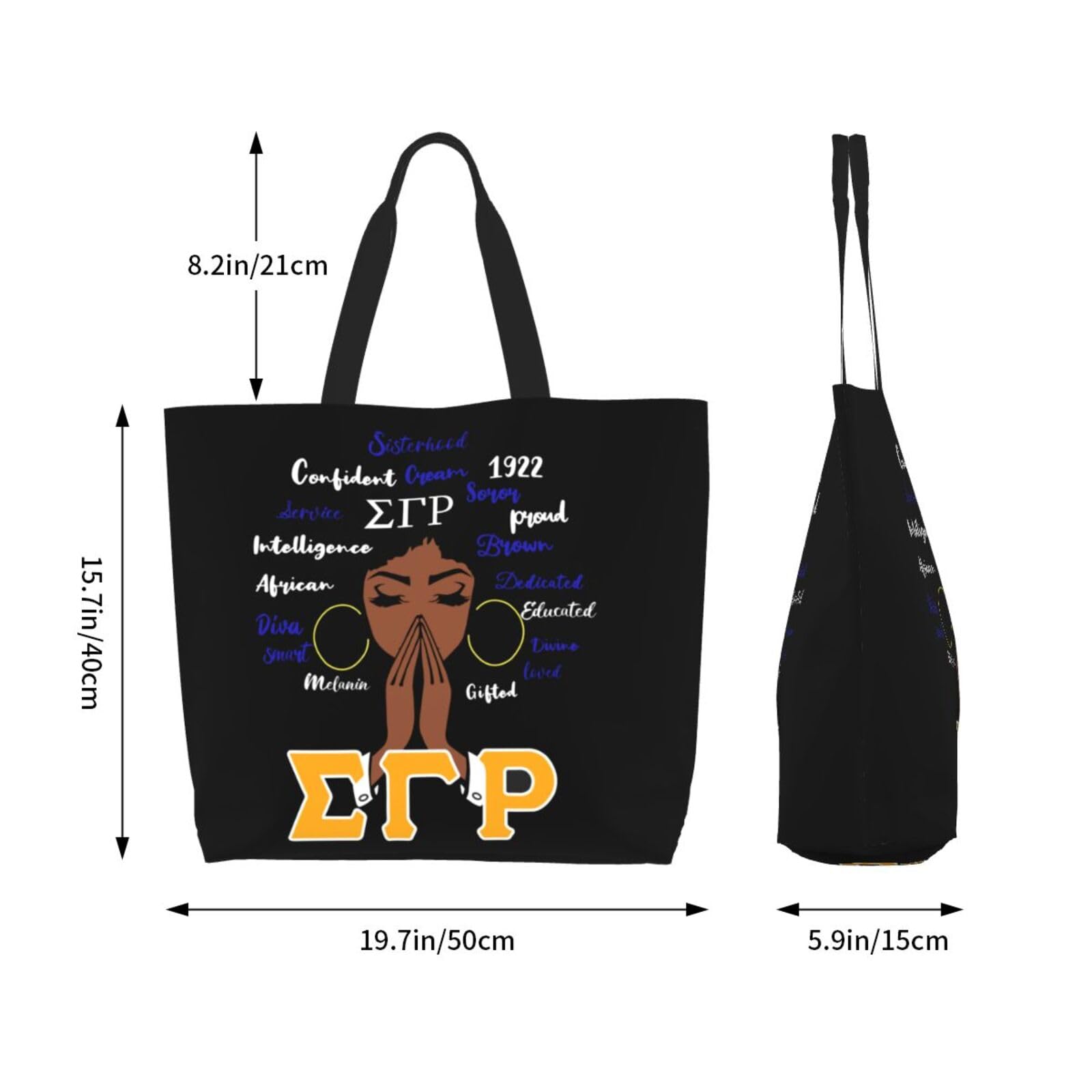 Sorority Tote Bag for Women - 1922 Reusable Large Fashion Beach & Shopping Shoulder Bag - Perfect for Sorority Gifts, College Life, Beach Trips & Daily Use