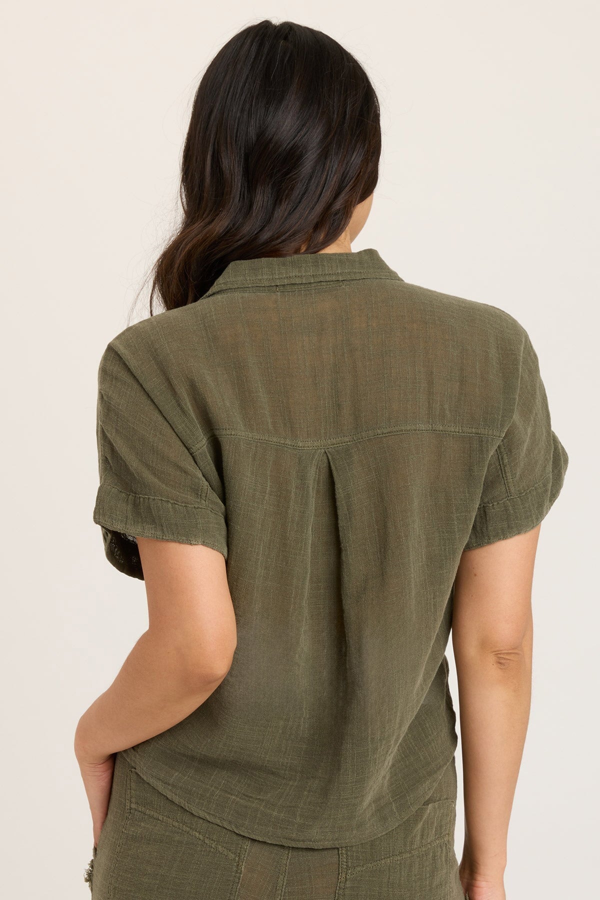 Gauze Teagan Tie Top Women's Casual Blouse - Perfect for Summer Outfits, Beach Wear & Boho Style