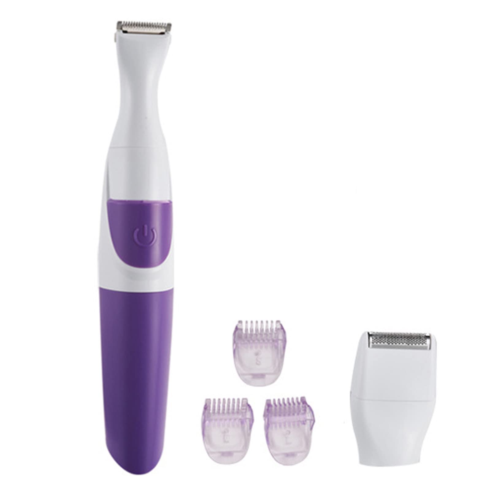 2-in-1 Electric Bikini Trimmer & Body Shaver for Women - Waterproof Lady Clipper for Underarm, Leg, Arm & Face Hair Removal - Purple Bikini Shaver | Perfect for Travel, Gym & Sensitive Skin Care