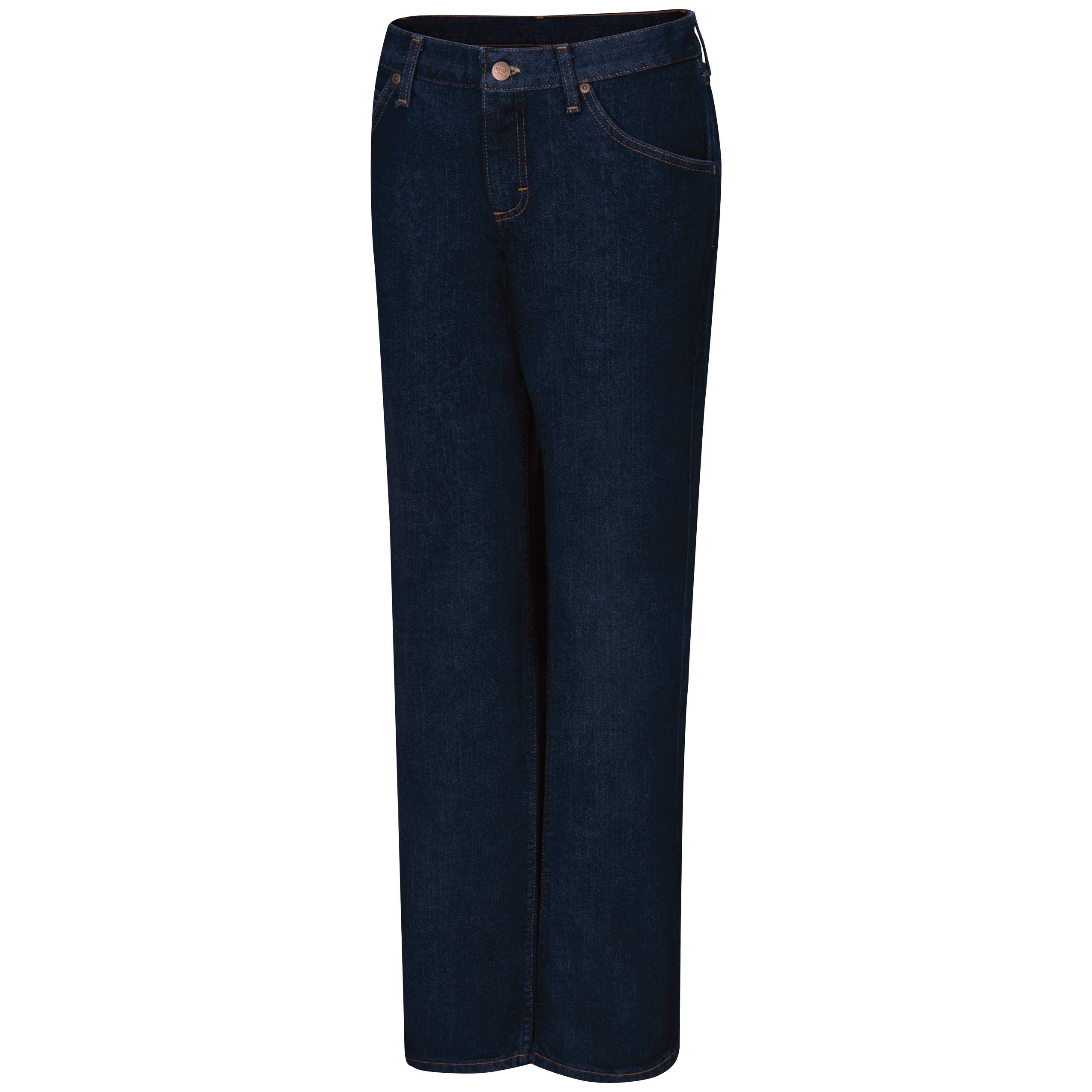 Red Kap Women's Straight Fit Denim Jeans - Classic Blue Stretch Denim Pants for Work & Casual Wear | Comfortable Everyday Jeans for Office, Shopping & Outings