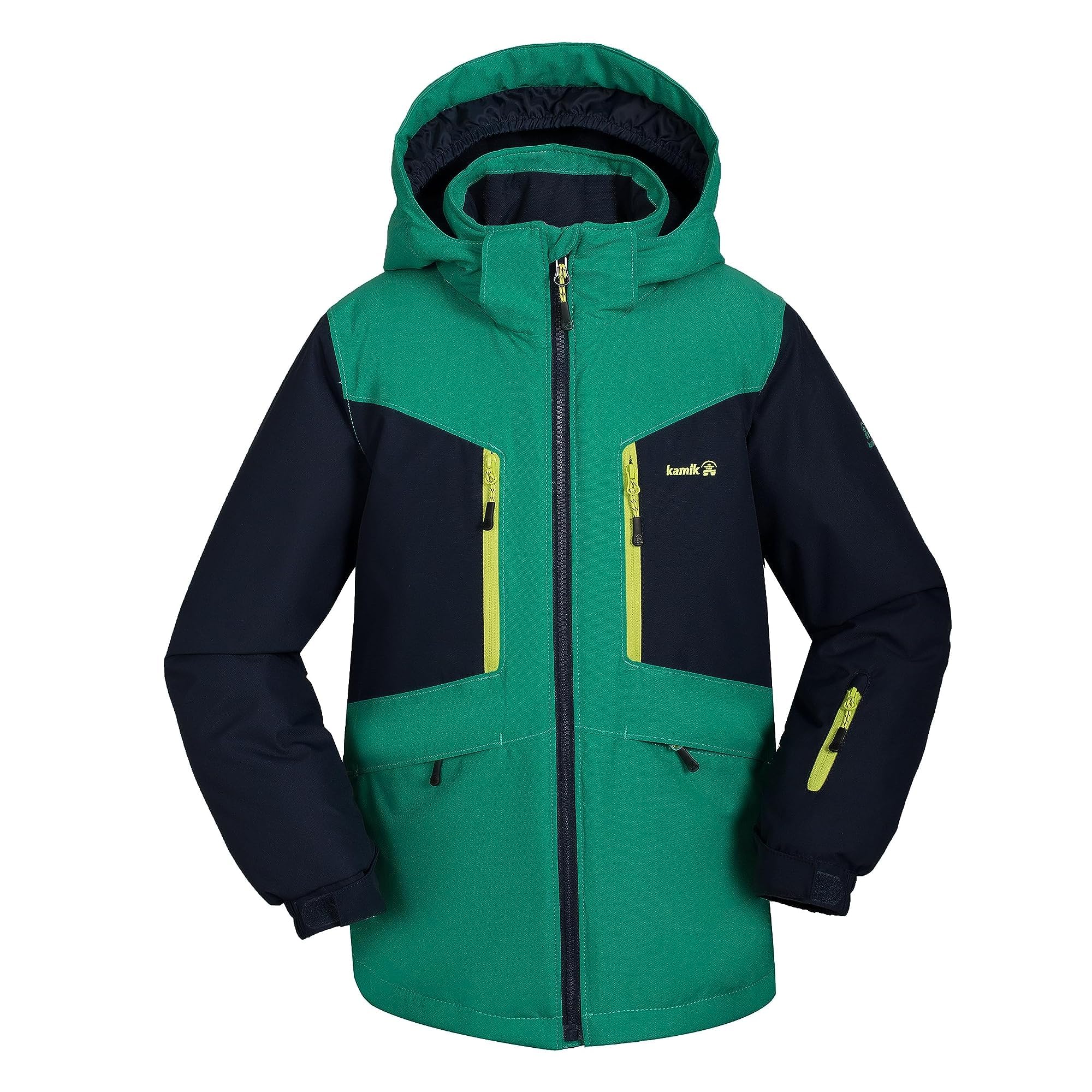 Kamik Boys Max Insulated Winter Jacket for Toddler & Kids - Waterproof Snow Coat for Cold Weather - Perfect for Outdoor Play, Snowboarding & Winter Activities