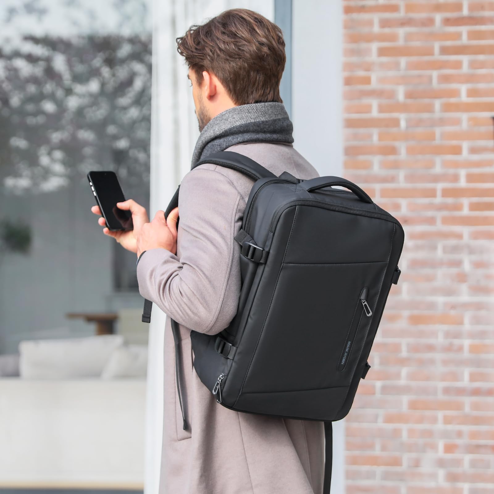 Mark Ryden 35L Vacuum Compression Laptop Backpack with Air Pump & Water Bottle Pocket - Perfect for Travel, Business, College & Camping | Durable Carry-on Backpack for Work Commute, Weekend Getaways & Outdoor Adventures