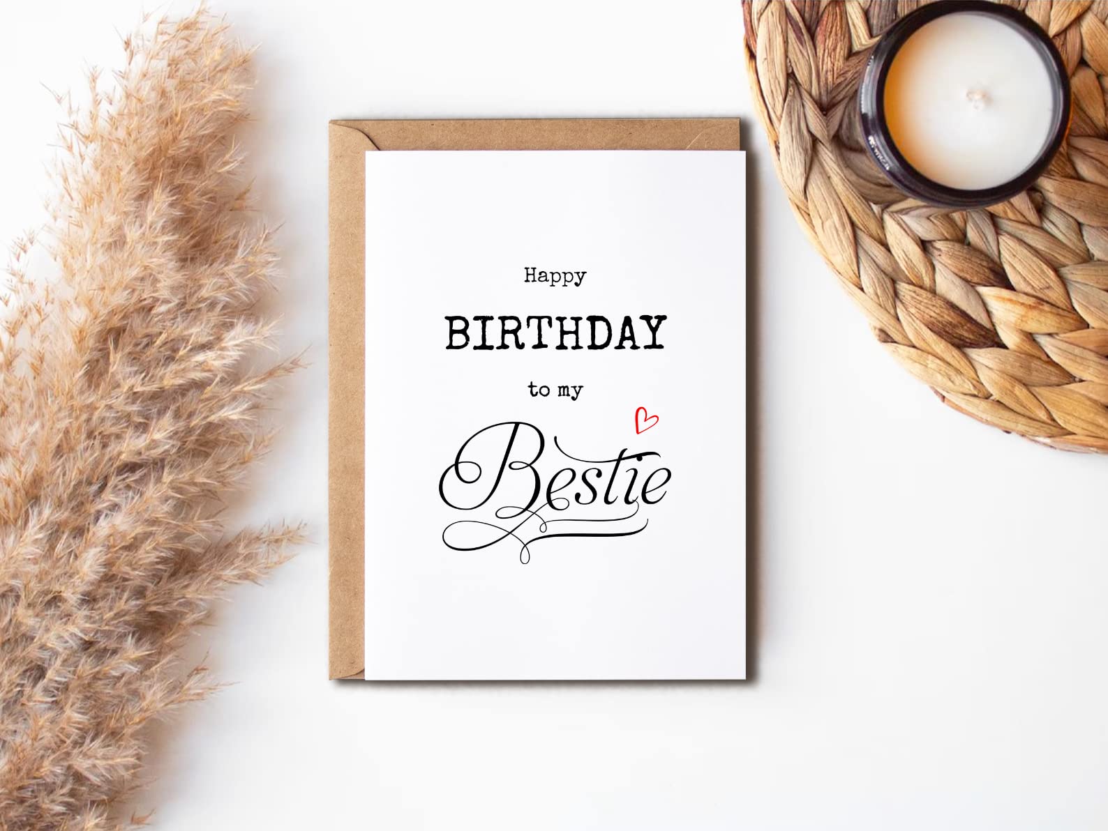 Best Friend Birthday Card - Love You Bestie for Birthday Wishes