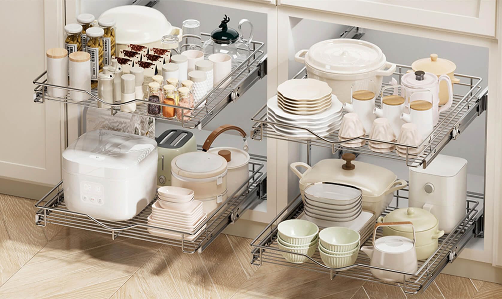 DINDON 2-Tier Pull Out Cabinet Organizer - 20