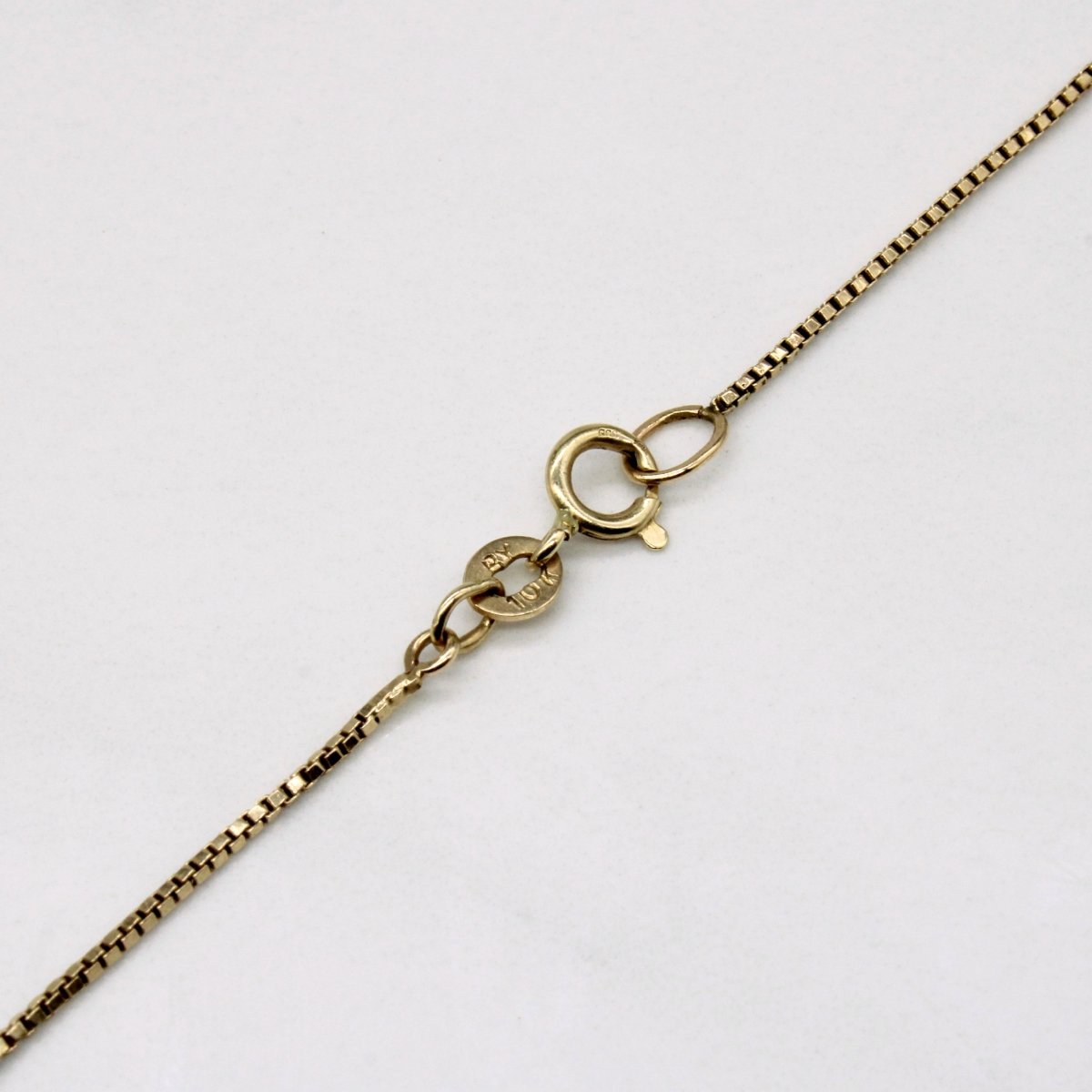 10K Yellow Gold Box Link Choker Necklace - 14 Inch Dainty Chain for Women | Perfect for Weddings, Parties & Everyday Elegance