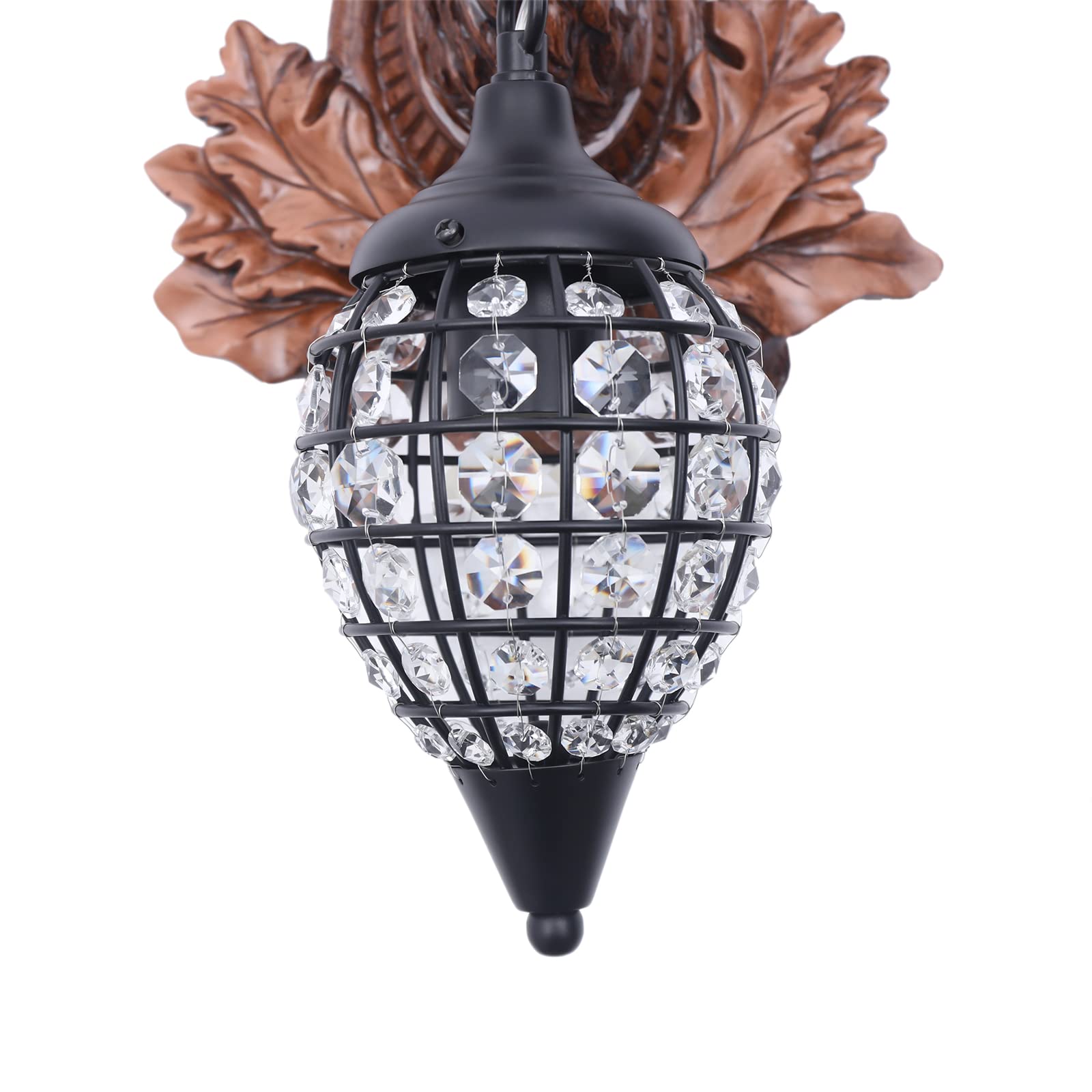 Antler Wall Sconces - Rustic Deer Antler Candle Holders & Wall Lights for Bedroom, Bathroom, Hallway - Crystal Antler Home Decor Lighting Fixtures (Set of 2) | Perfect for Cabin, Lodge, Farmhouse & Western Style Interior Decorating