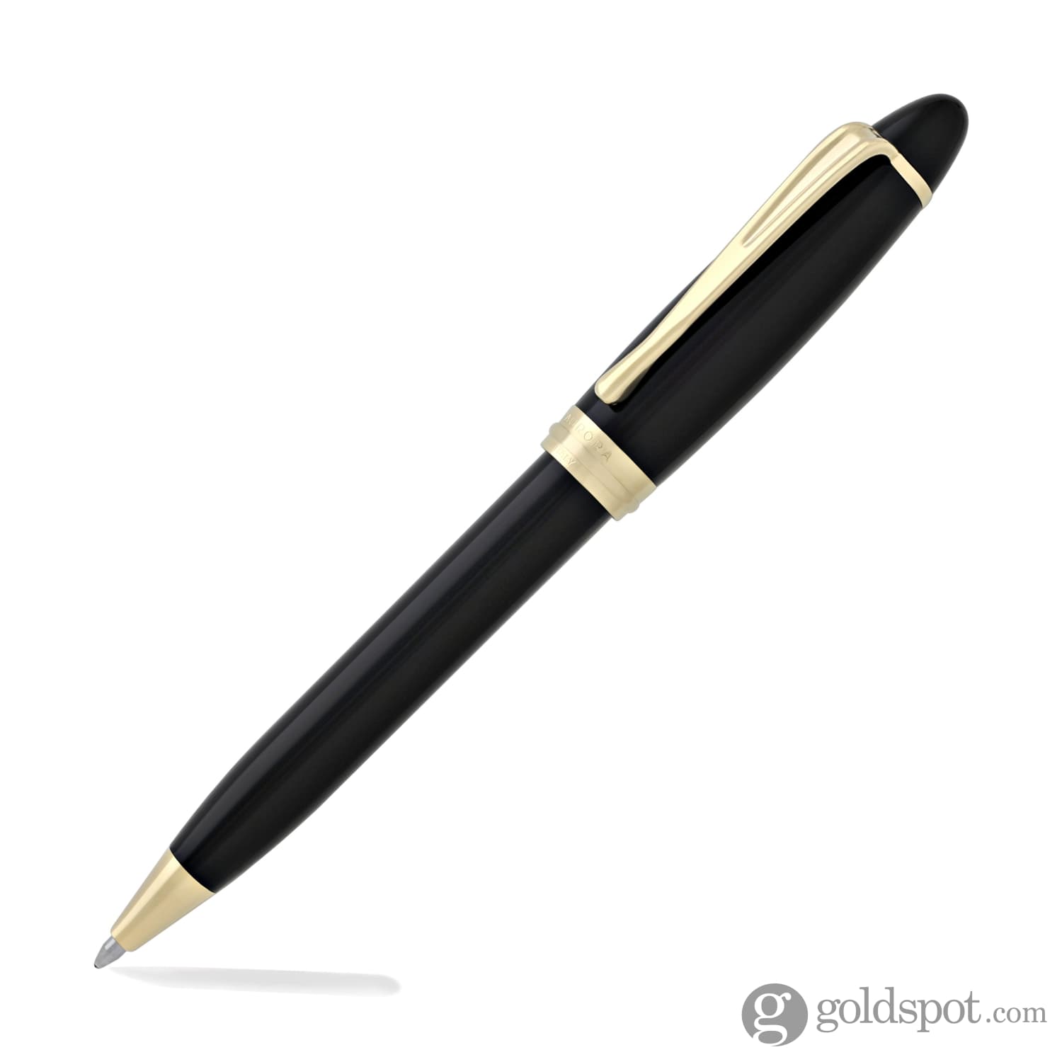 Aurora Ipsilon Black Resin Ballpoint Pen - Premium Writing Instrument for Office, Business & Gift Giving