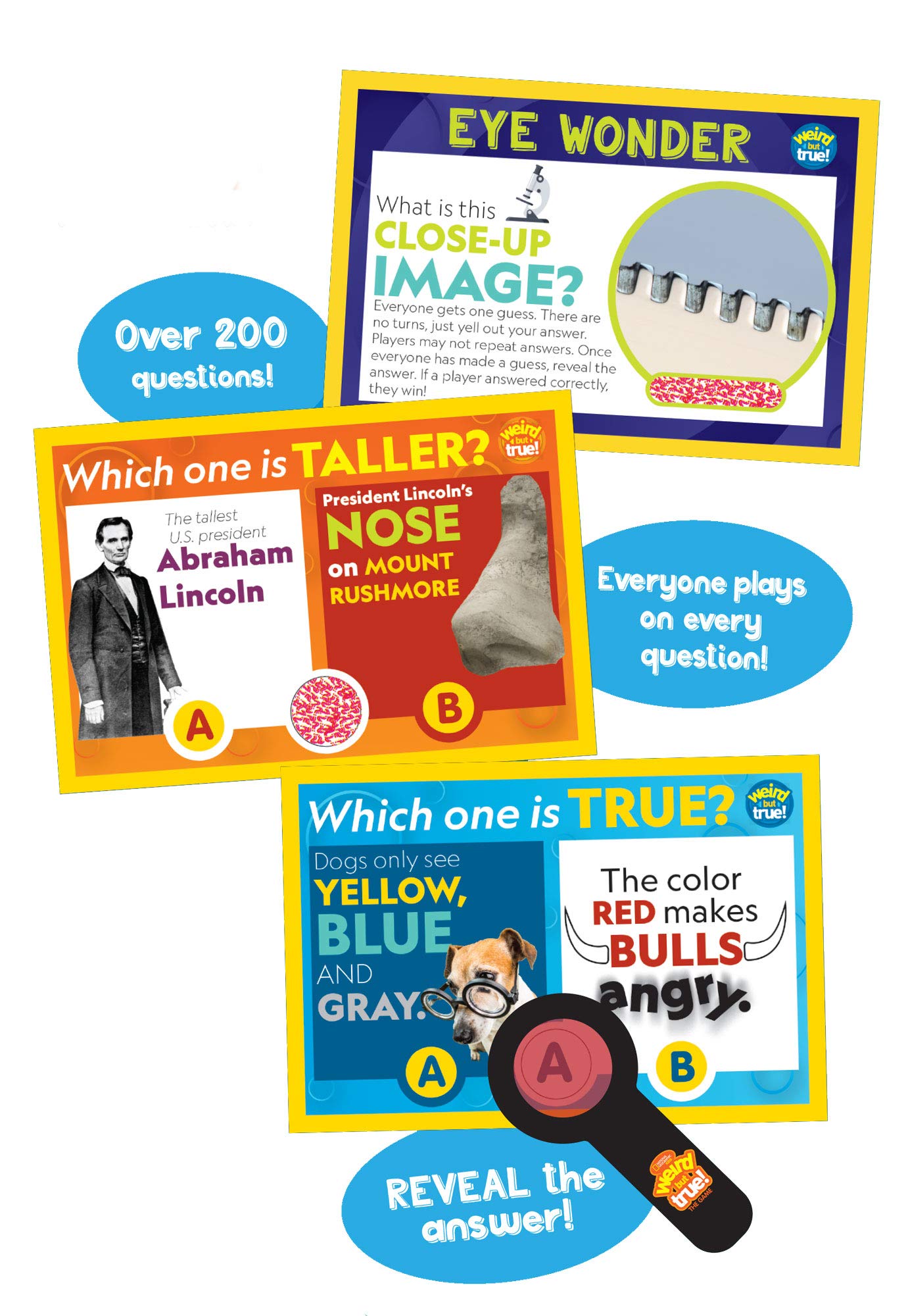 Buffalo Games - Weird But True Trivia Card Game for Kids & Families | Fun Educational Party Game for Family Game Night, Classroom Learning & Travel Entertainment