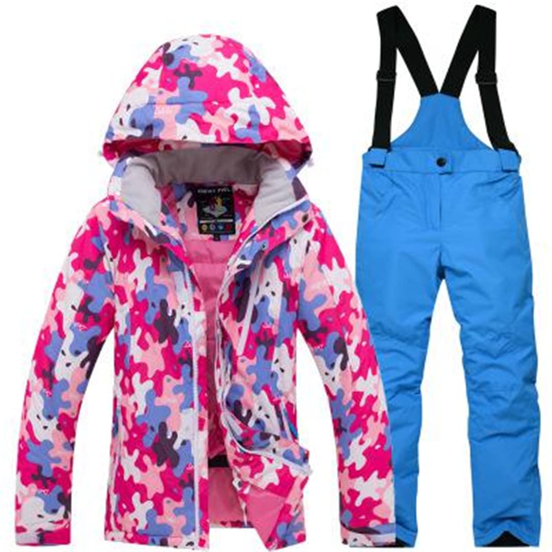 Kids Waterproof Ski Snow Suit Set - Winter Jacket & Pants for Boys & Girls - Warm Outdoor Snowsuit for Children & Teens - Perfect for Skiing, Snowboarding & Winter Sports