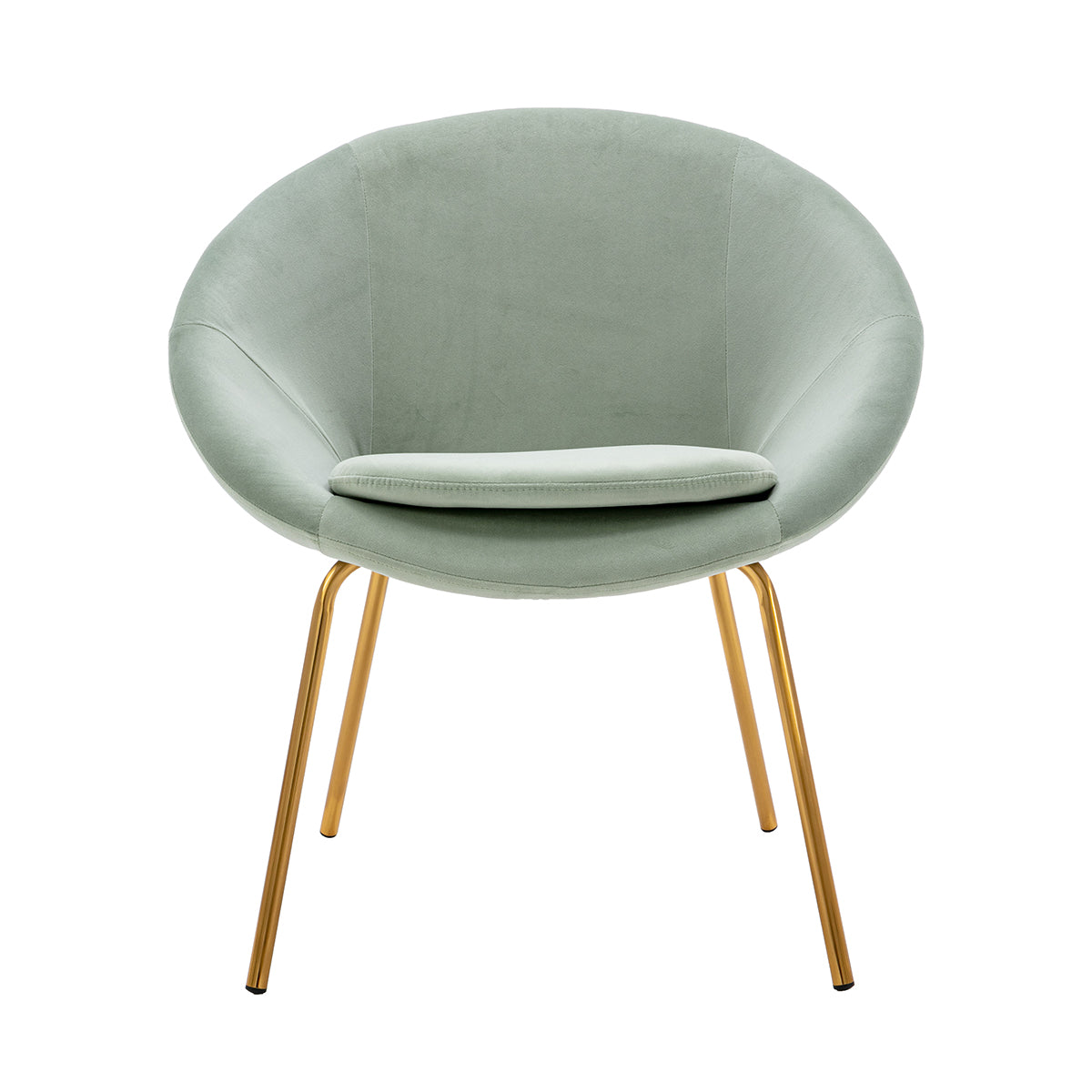 Luxury Halo Velvet Lounge Chair - Modern Velvet Upholstered Accent Chair for Living Room, Bedroom & Office - Soft & Comfortable Reading Chair with Sturdy Metal Legs - Perfect for Relaxing, Reading & Decor