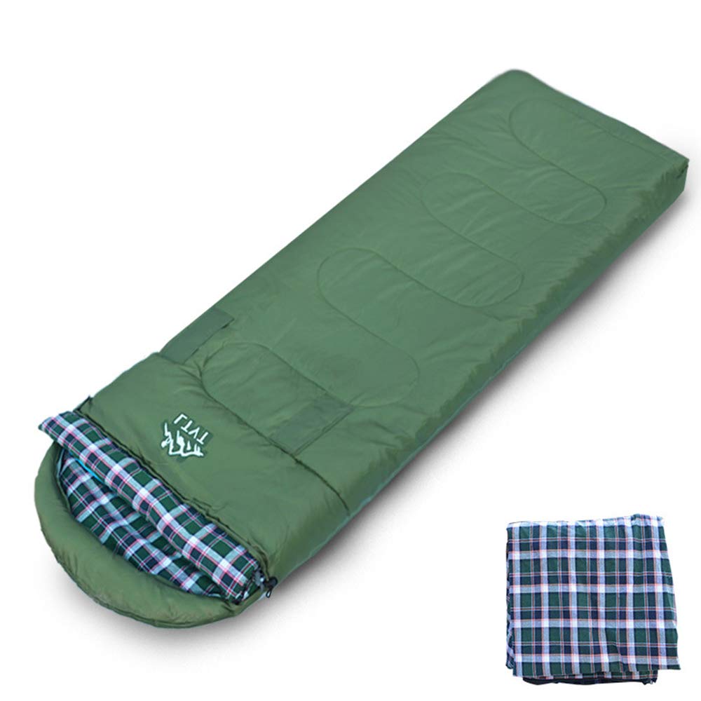 **Outdoor Camping Sleeping Bag - Cotton Flannel Warm & Waterproof for Adults - Portable Backpacking Sleeping Bag with Detachable Washable Liner & Compression Bag - Perfect for Hiking, Backpacking, and Cold Weather Camping**