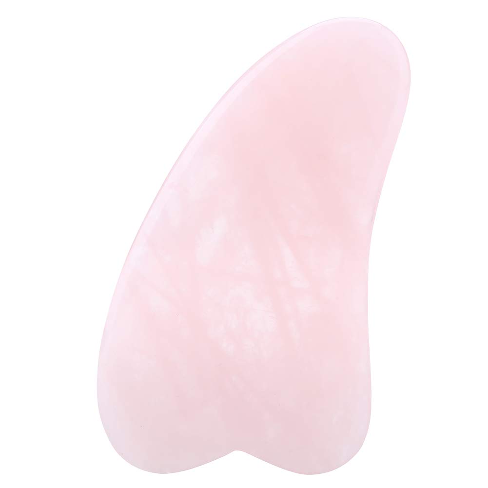 WNSC Rose Quartz Gua Sha Board - Natural Stone Scraping Plate for Body Massage, Skin Renewal & Pain Relief | Pink Facial & Body Massage Tool for Wellness & Self-Care Routine