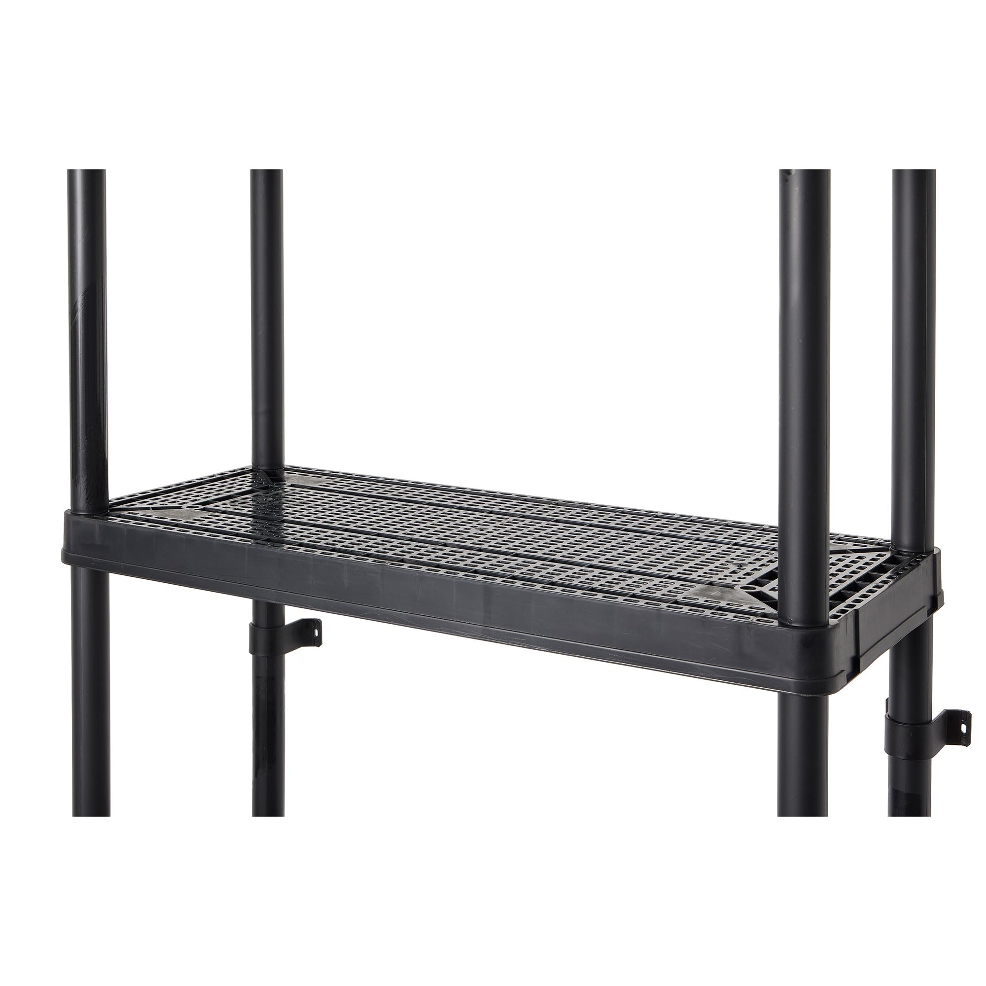 Gracious Living 5-Shelf Heavy Duty Storage Rack - Black (2 Pack) | Ventilated Shelving Unit for Home Organization, Garage, Basement & Laundry Room | Space-Saving Storage Solution for Clutter-Free Living