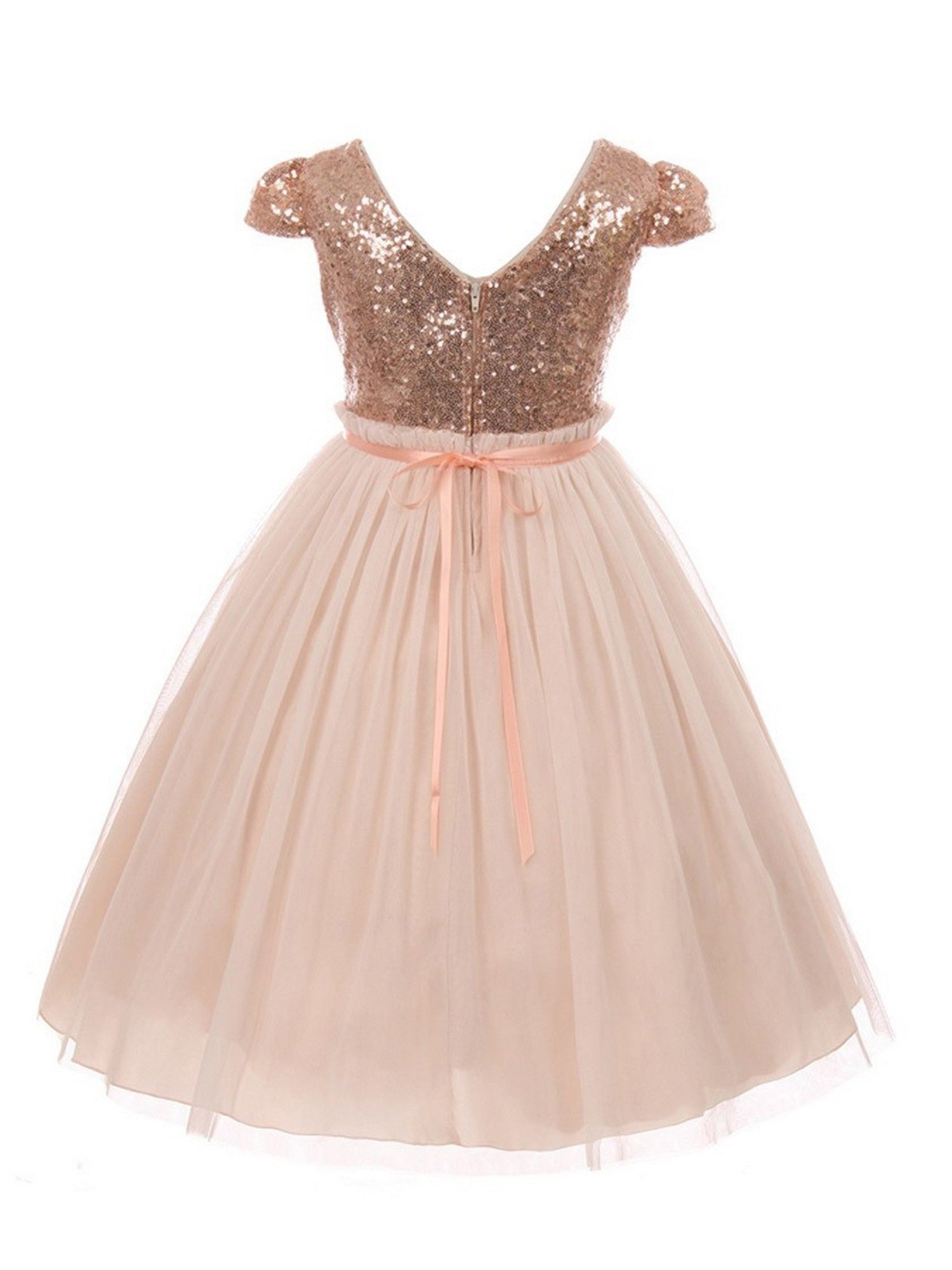 Plus Size Easter Dress for Big Girls - Blush Sequins Tulle Formal Gown (Sizes 14.5-20.5) | Perfect for Easter Sunday, Spring Parties & Special Occasions