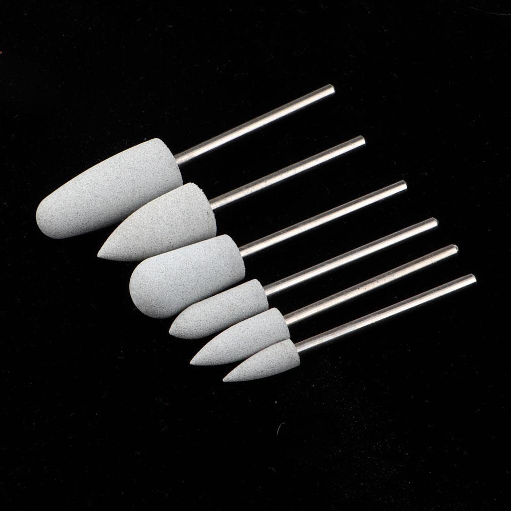 6 Pcs Electric Nail Drill Bits Set for Manicure & Pedicure - Professional Nail File Tools for Salon & Home Use - Perfect for Acrylic, Gel & Natural Nails