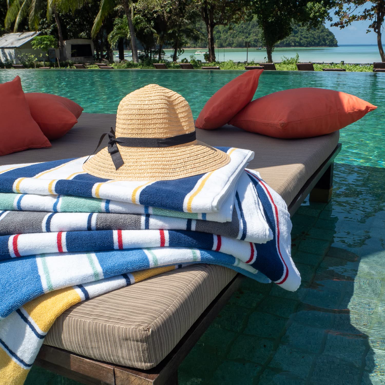 Aston & Arden Striped Beach Towel - Oversized 35