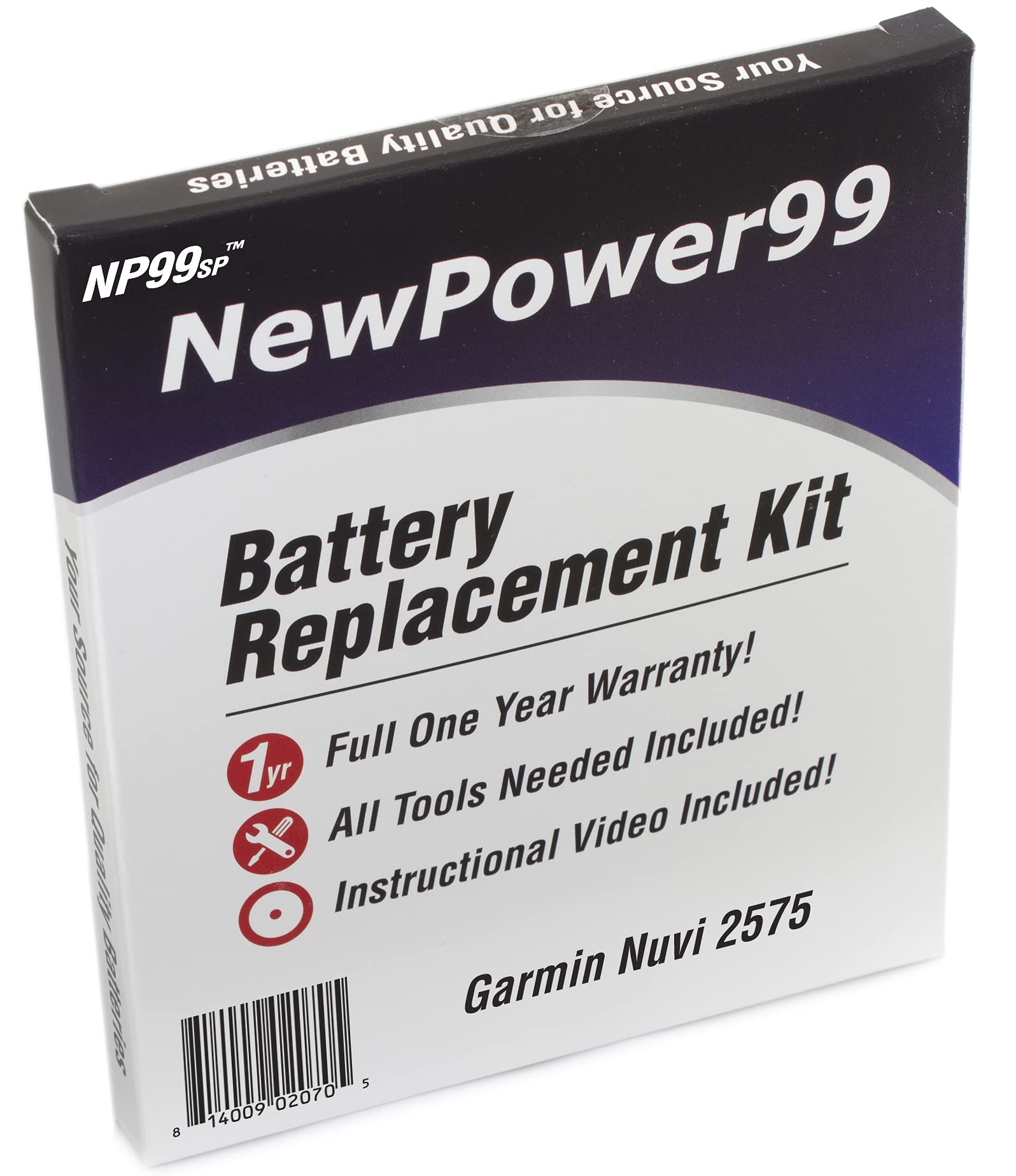 Garmin Nuvi 2575 Battery Replacement Kit - Includes New Battery, Step-by-Step Video Guide & Tools - Perfect for DIY GPS Repair at Home or On-the-Go