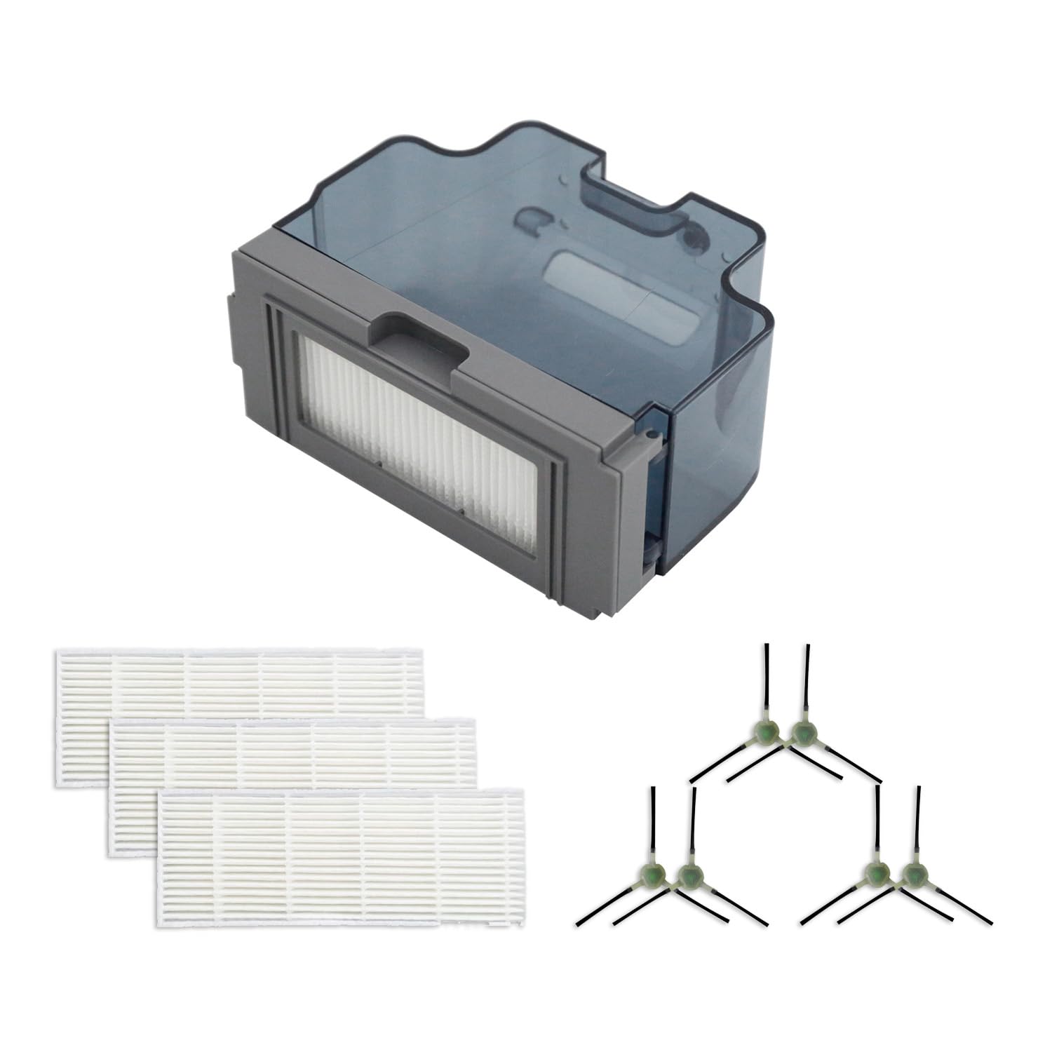 Lefant M210/M213/M210b & OKP K2/K2P/K3/K4/K5/L1 Robot Vacuum Replacement Parts Kit - 10pc Dustbin, HEPA Filter & Side Brush Set for Deep Cleaning | Perfect for Pet Hair, Hardwood Floors & Daily Home Maintenance
