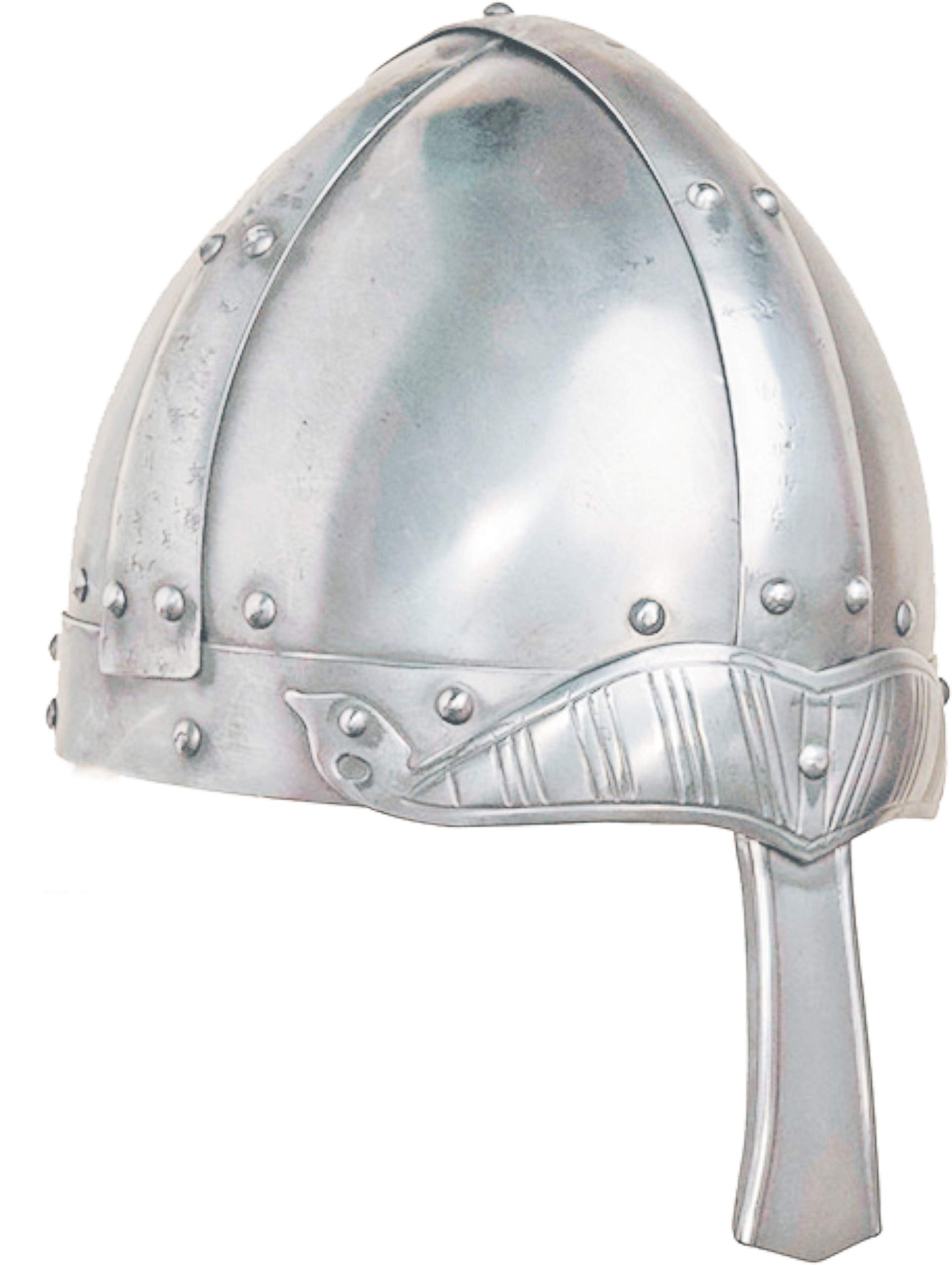 16 Gauge Medieval Viking Spangenhelm - Battle Ready Norman Nasal Helmet with 1.5mm Steel - Authentic Viking, Knight & Spartan Costume Helmet for LARP, Cosplay, Reenactment & Historical Events