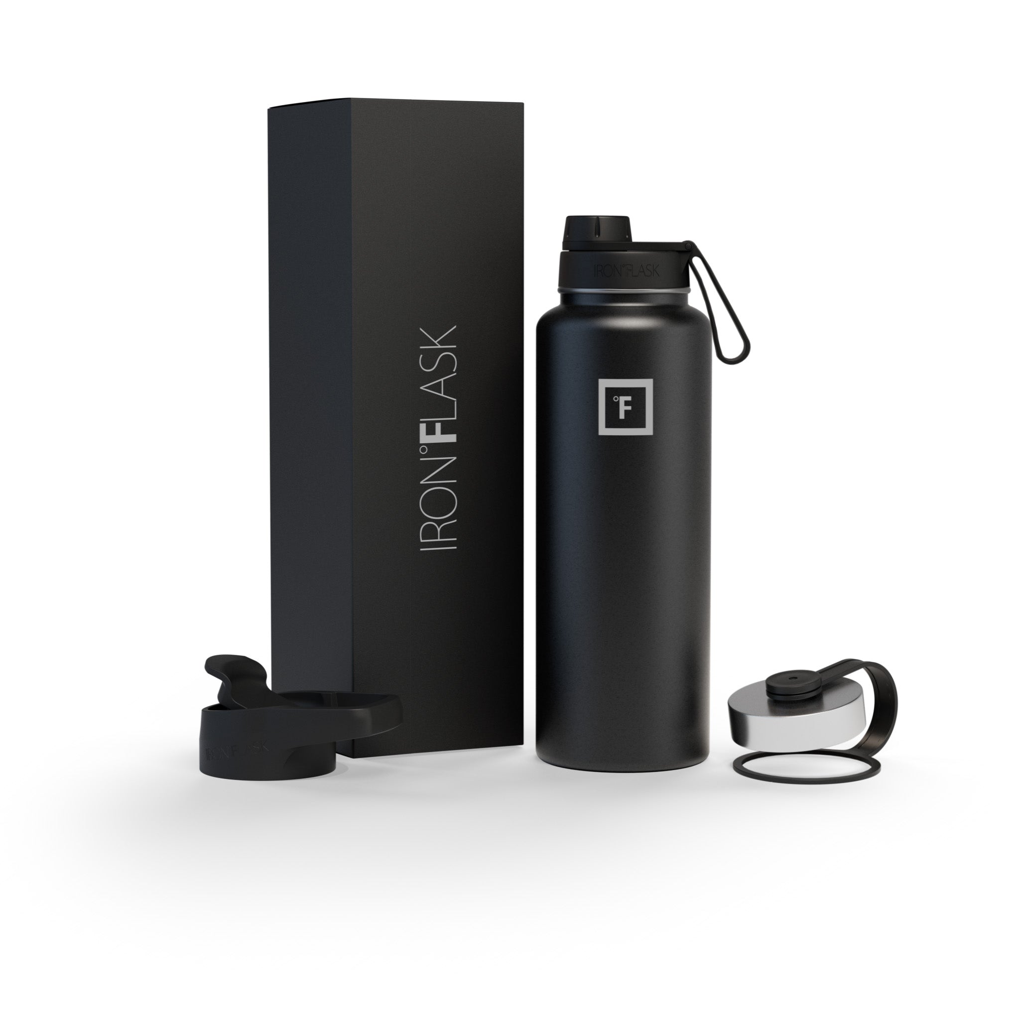 40 Oz Wide Mouth Water Bottle with Spout Lid - Leak Proof Stainless Steel Insulated Water Bottle for Gym, Hiking & Outdoor Activities