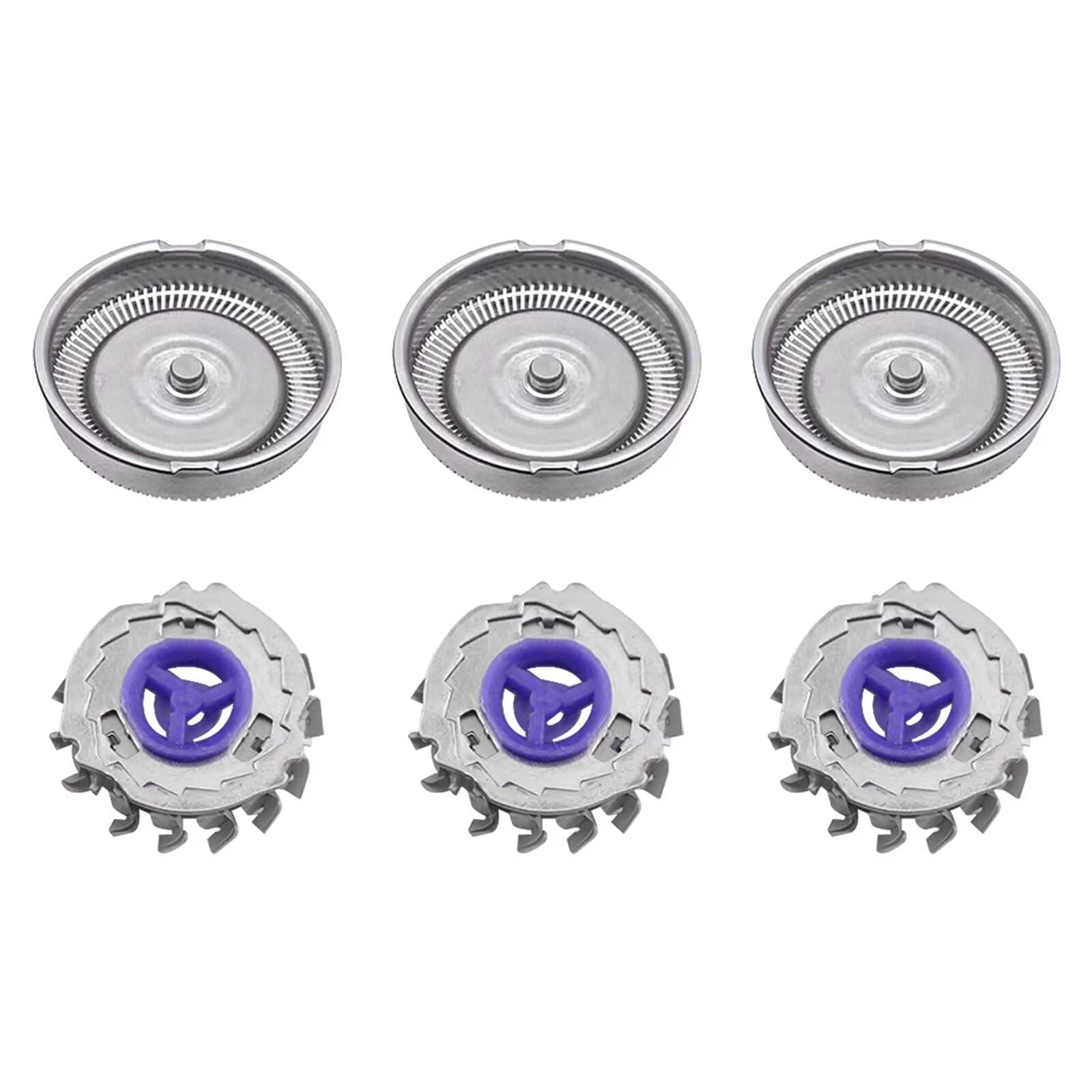 3 Pack Replacement Shaver Heads for Philips Norelco HQ56 HQ55 HQ4+ HQ3 - Compatible with Electric Razors - Perfect for Travel & Daily Shaving