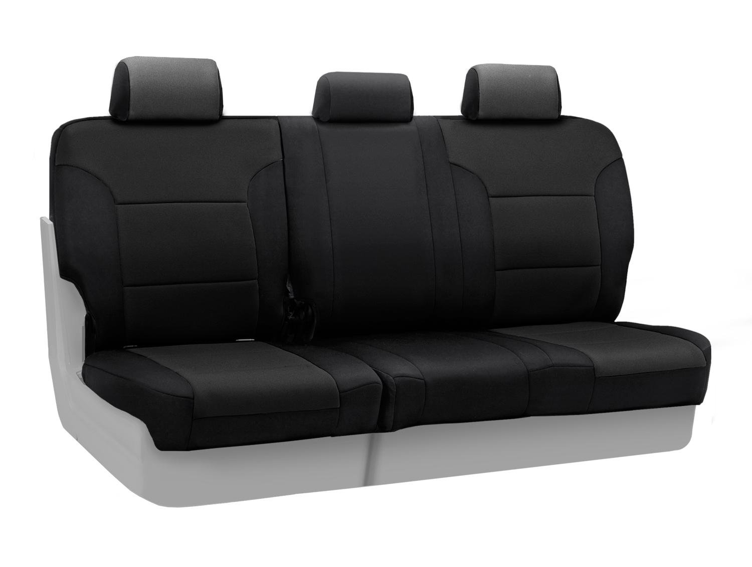 Custom Fit Coverking Rear 60/40 Bench Seat Cover for Toyota Sienna - Premium Neosupreme Fabric (Black) | Perfect for Family Road Trips & Pet Protection
