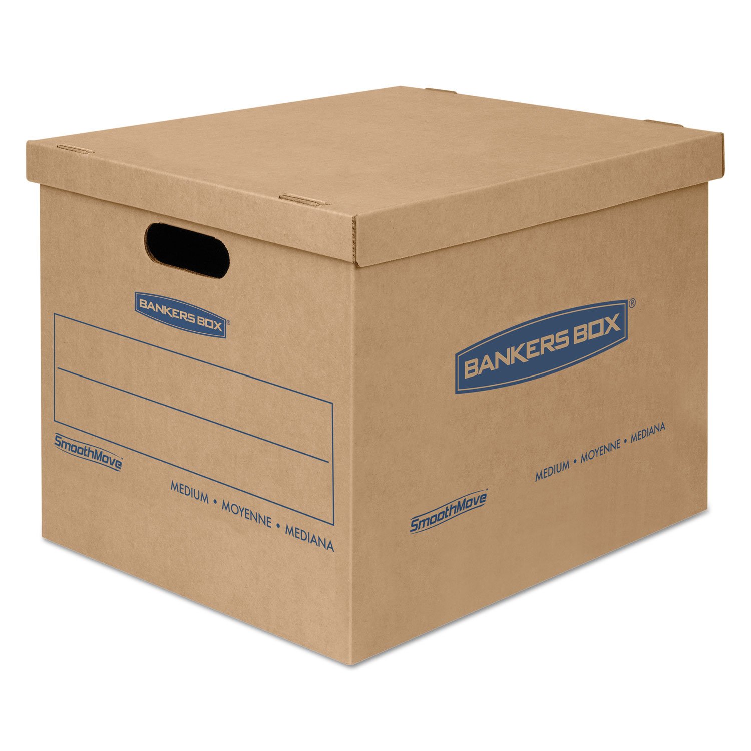 Bankers Box Small Classic Moving Box 20 Pack - Reinforced Handles, Tape-Free Assembly, 15x12x10 Inches with Lid - Perfect for Home, Office & Storage Organization (7714210)