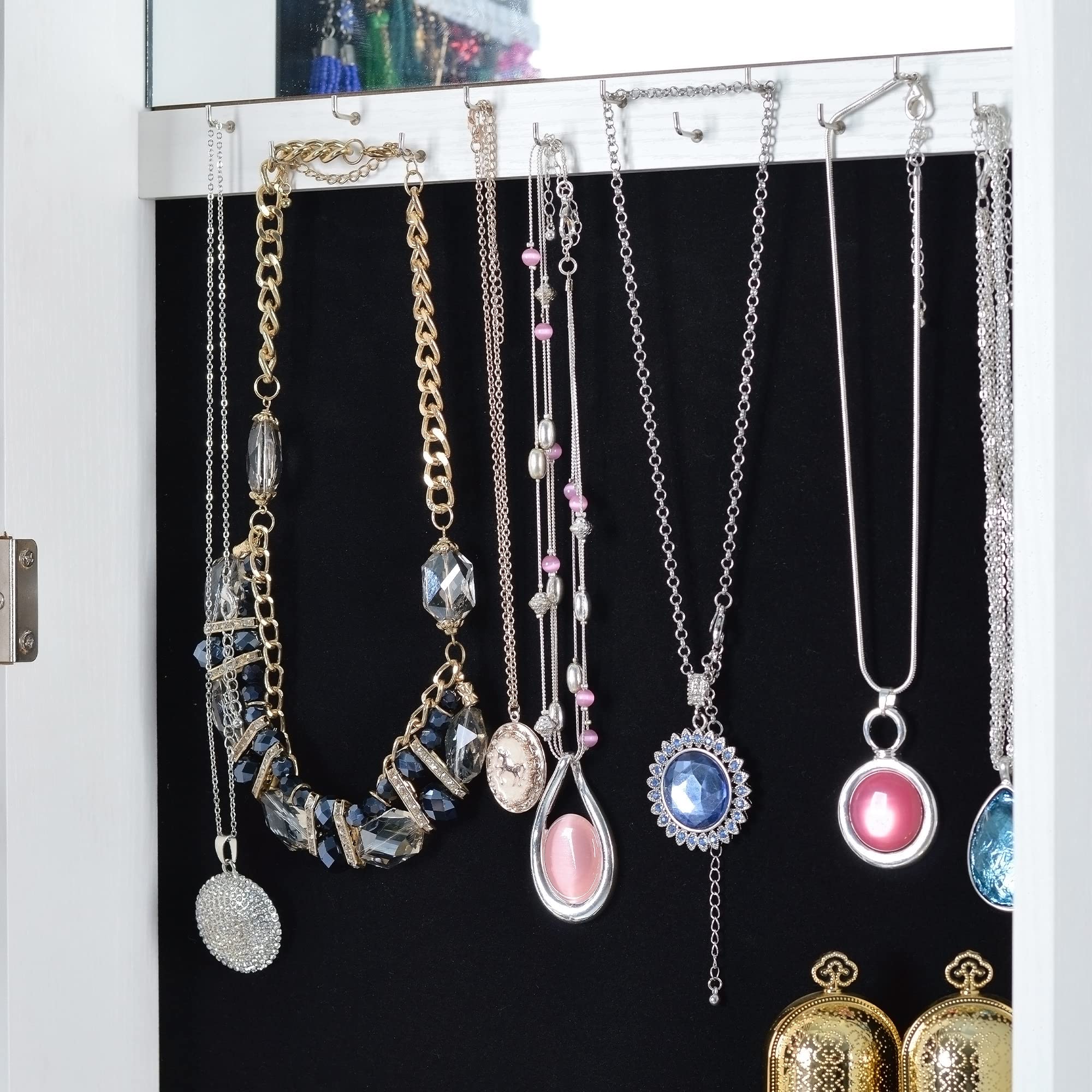 4-in-1 Swivel Jewelry Organizer with Full-Length Mirror - Tall Jewelry Armoire Cabinet with Ample Storage & Display Rack for Women | Perfect for Bedroom, Dorm Room & Closet Organization