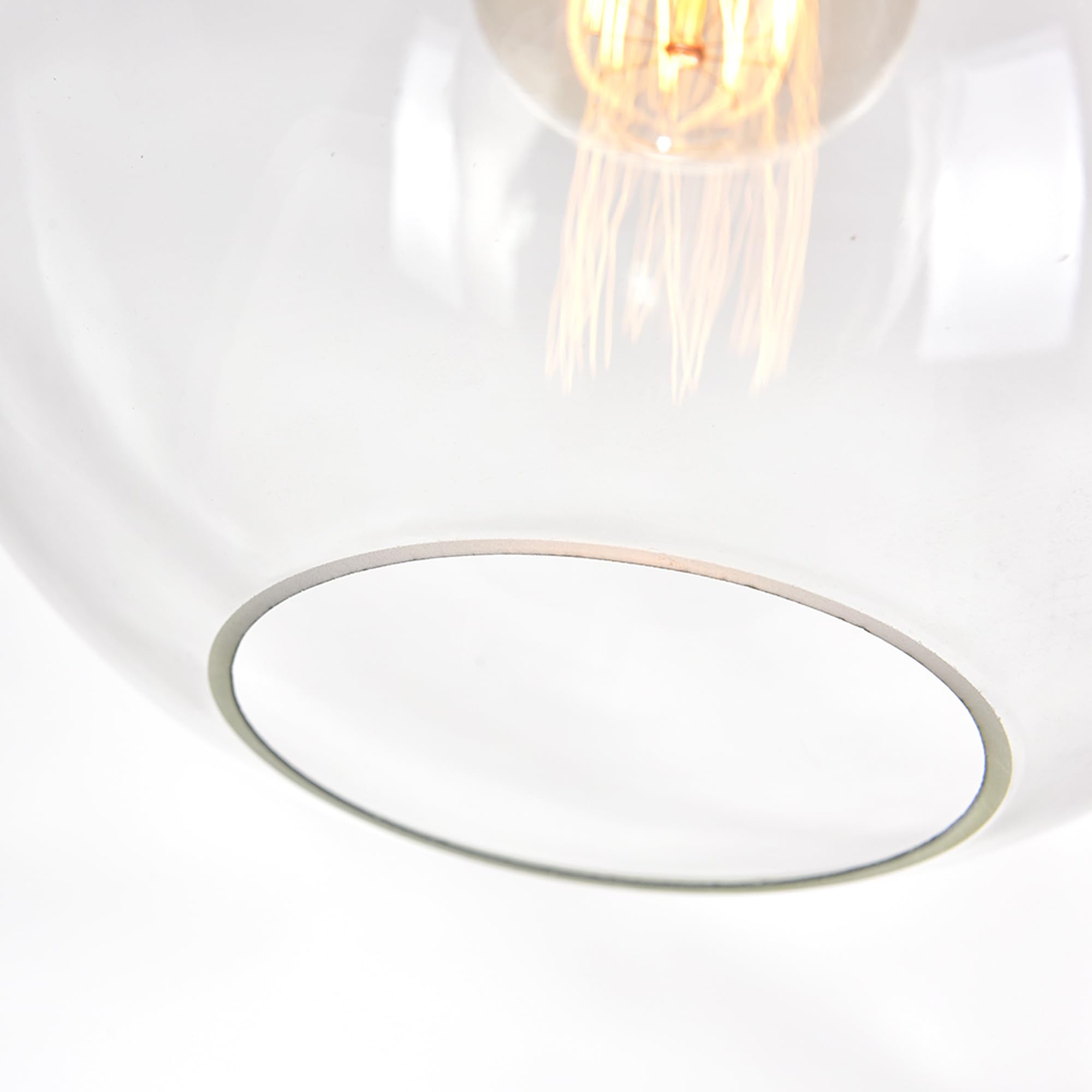 CWI Lighting Glass 1-Light Mini Pendant Light Fixture - Modern Ceiling Hanging Lamp for Kitchen Island, Dining Room & Bedroom Lighting