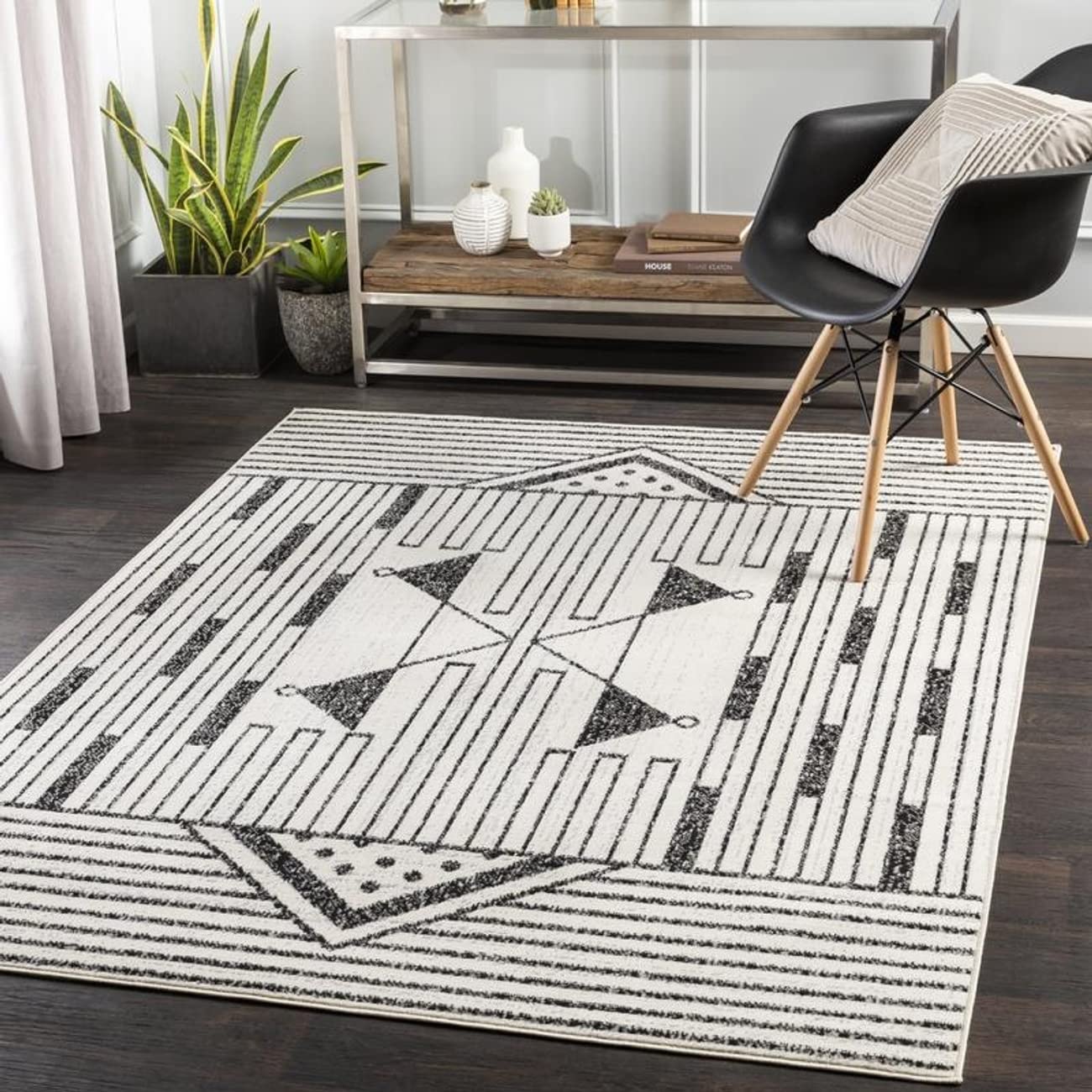 Mark&Day 5x7 Neerijnen Modern Light Gray Area Rug - Soft Grey Beige White Carpet for Living Room, Bedroom, Kitchen | Non-Slip Floor Mat for Home Decor & Cozy Spaces (5' x 7')