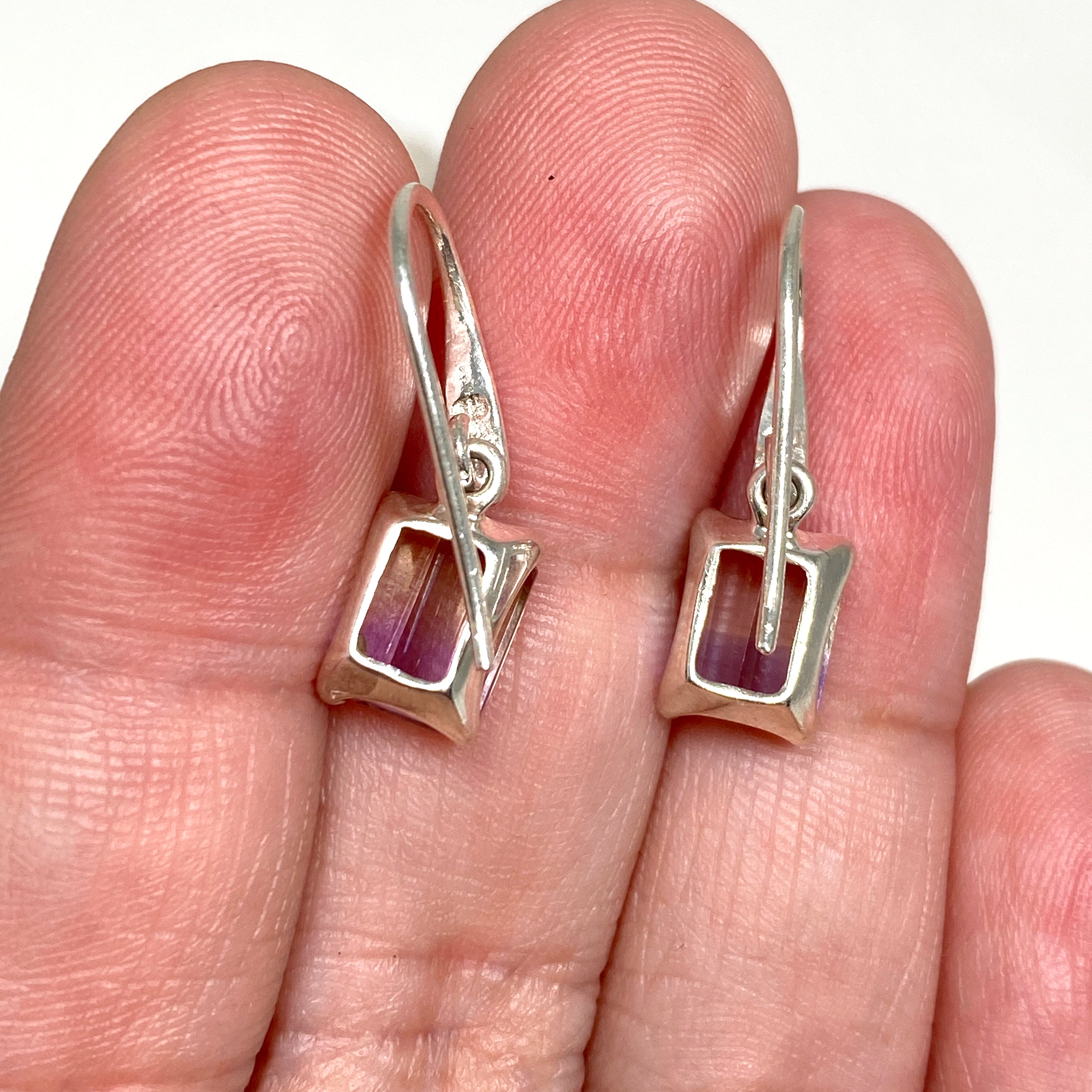 Stunning Ametrine Emerald Cut Faceted Earrings PEGJ163 - Perfect for Weddings, Parties & Special Occasions