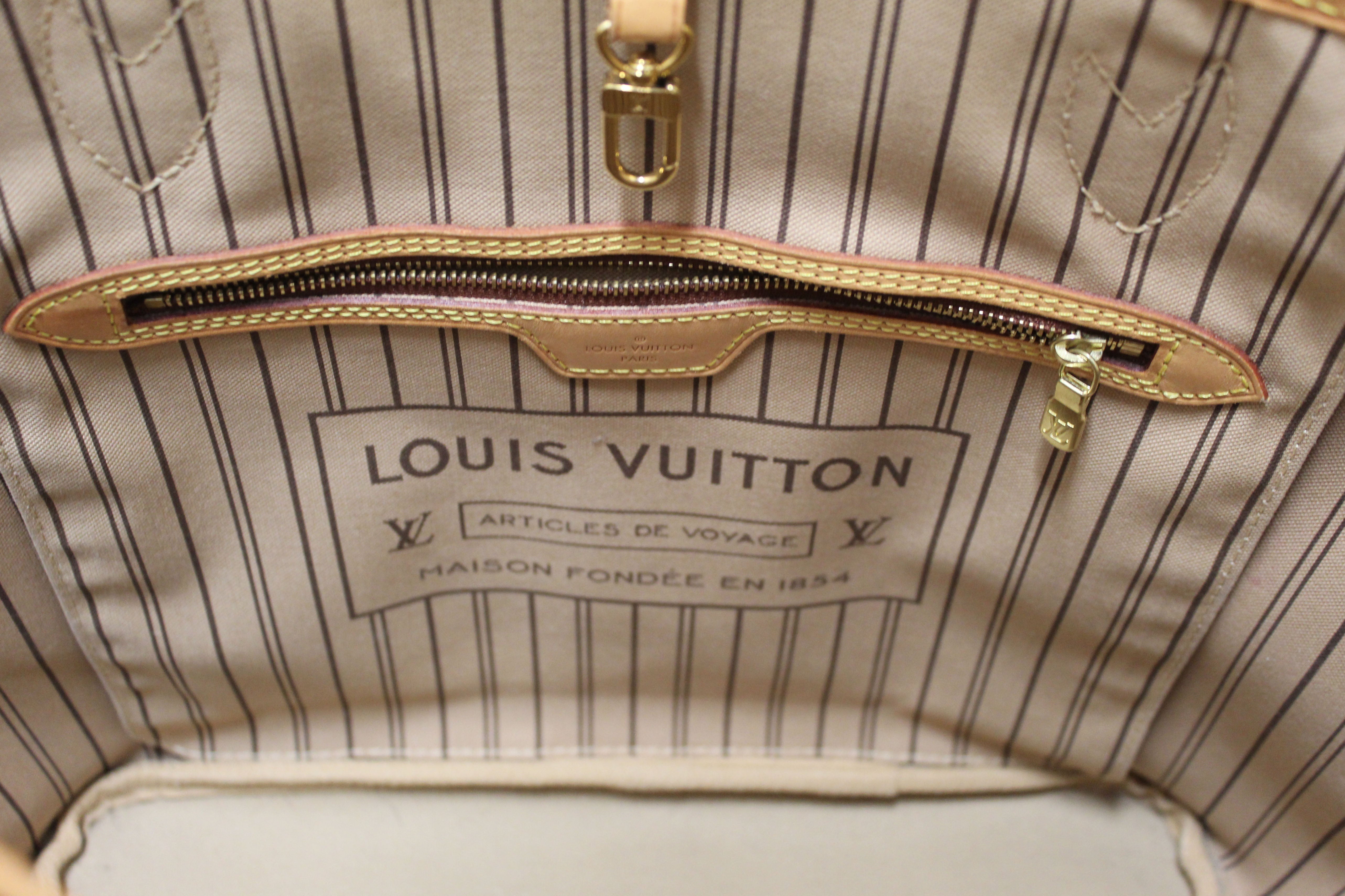 Authentic Louis Vuitton Monogram Neverfull MM Tote Bag - Luxury Designer Shoulder Handbag for Women, Perfect for Work, Travel & Everyday Use