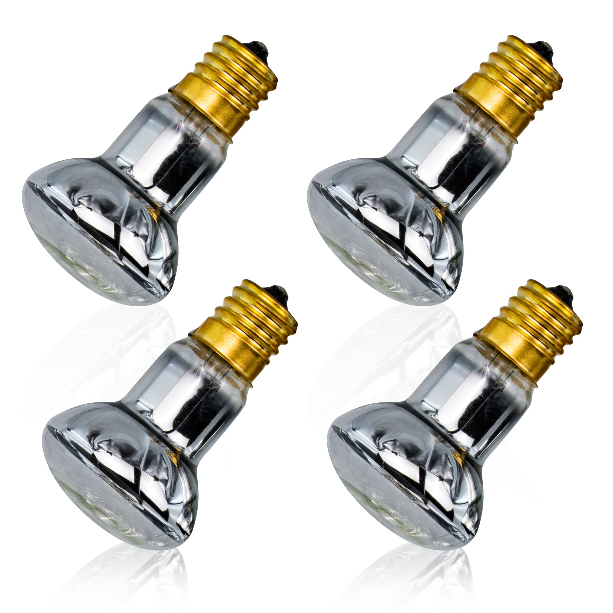 25W 4-Pack Lava Lamp Bulbs - R39 E17 Base 120V Incandescent Replacement Bulbs for Lava Lamps & Glitter Lamps | Warm Yellow Light for Home Decor, Mood Lighting & Party Atmosphere