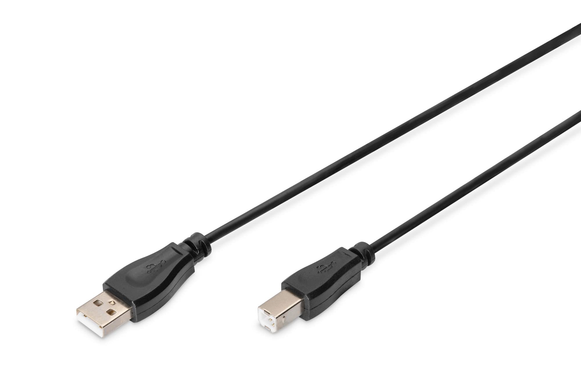 DIGITENS USB 2.0 Cable A Male to B Male 6ft Black - High Speed Data Transfer for Printers, Scanners & External Hard Drives | Office & Home Use