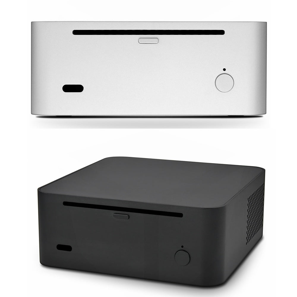 Streacom F1C Evolution PC Case - Silver or Black (ST F1C EVO / ST F1CWS EVO) | Compact Mini-ITX Chassis for Home Theater & Gaming PC Builds