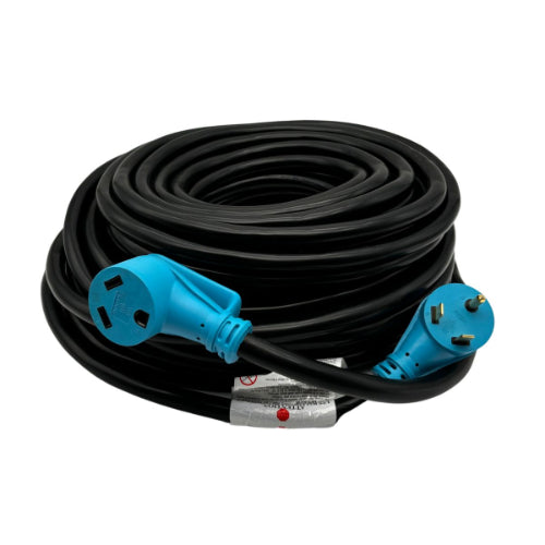 30A RV Power Cord with NEMA TT-30P Plug to TT-30R Straight Blade - Heavy Duty Extension Cable for Camper, Trailer & Motorhome Outdoor Power Supply