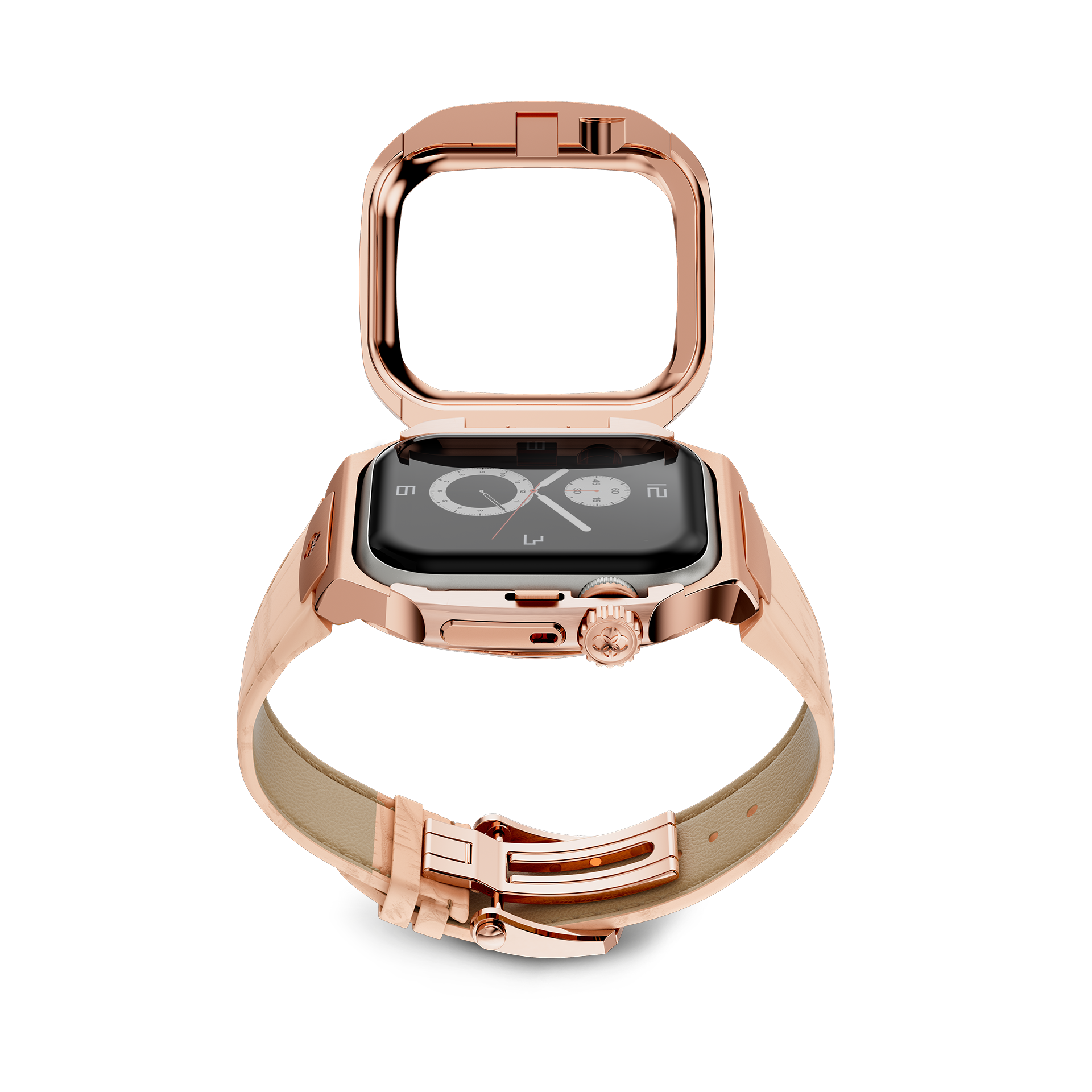 Apple Watch Case ROL41 - Rose Gold Protective Cover for Apple Watch Series 1-9 - Fashionable & Durable Smartwatch Accessory for Workouts, Running & Daily Wear