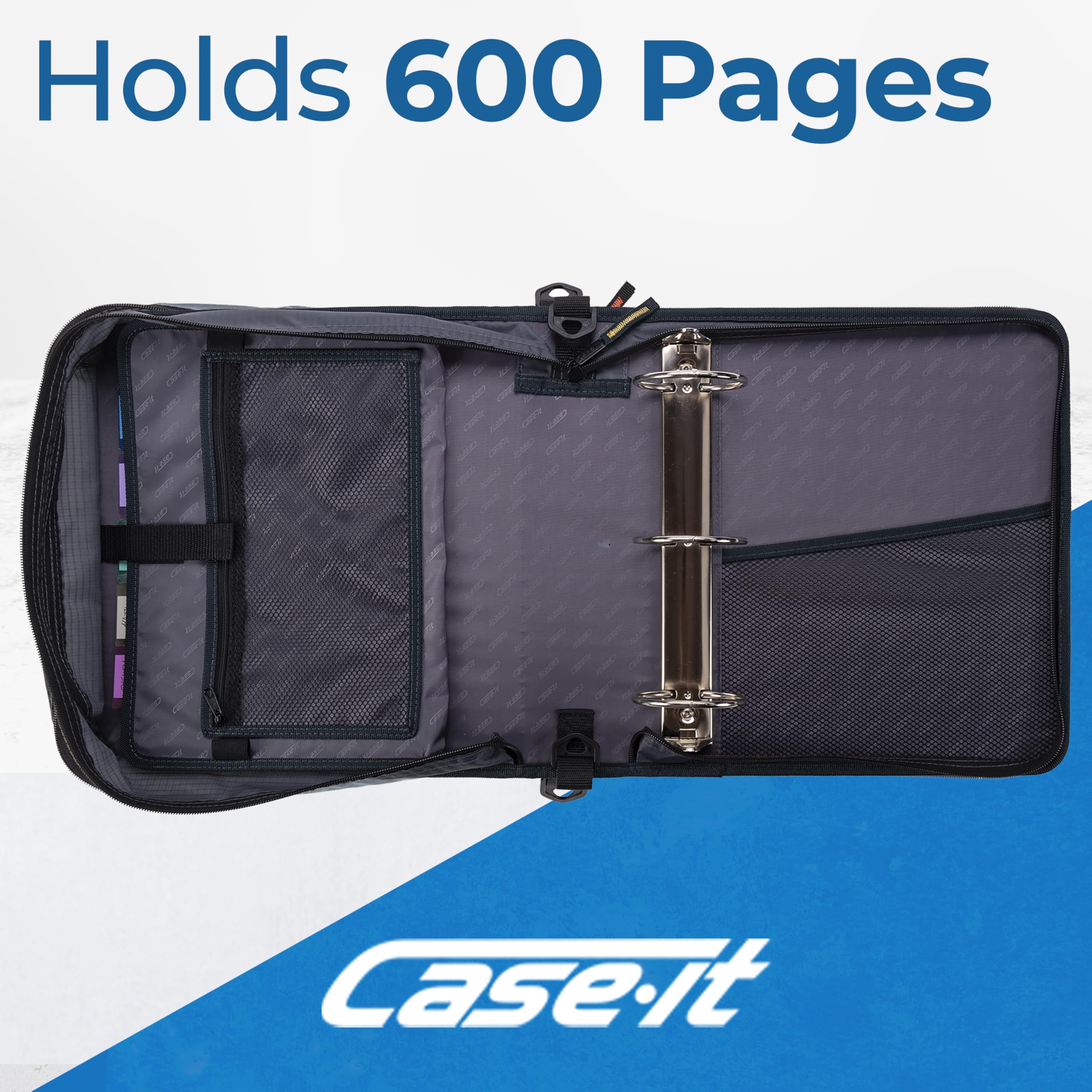 Case-it Mighty Zip Tab Zipper Binder - 3