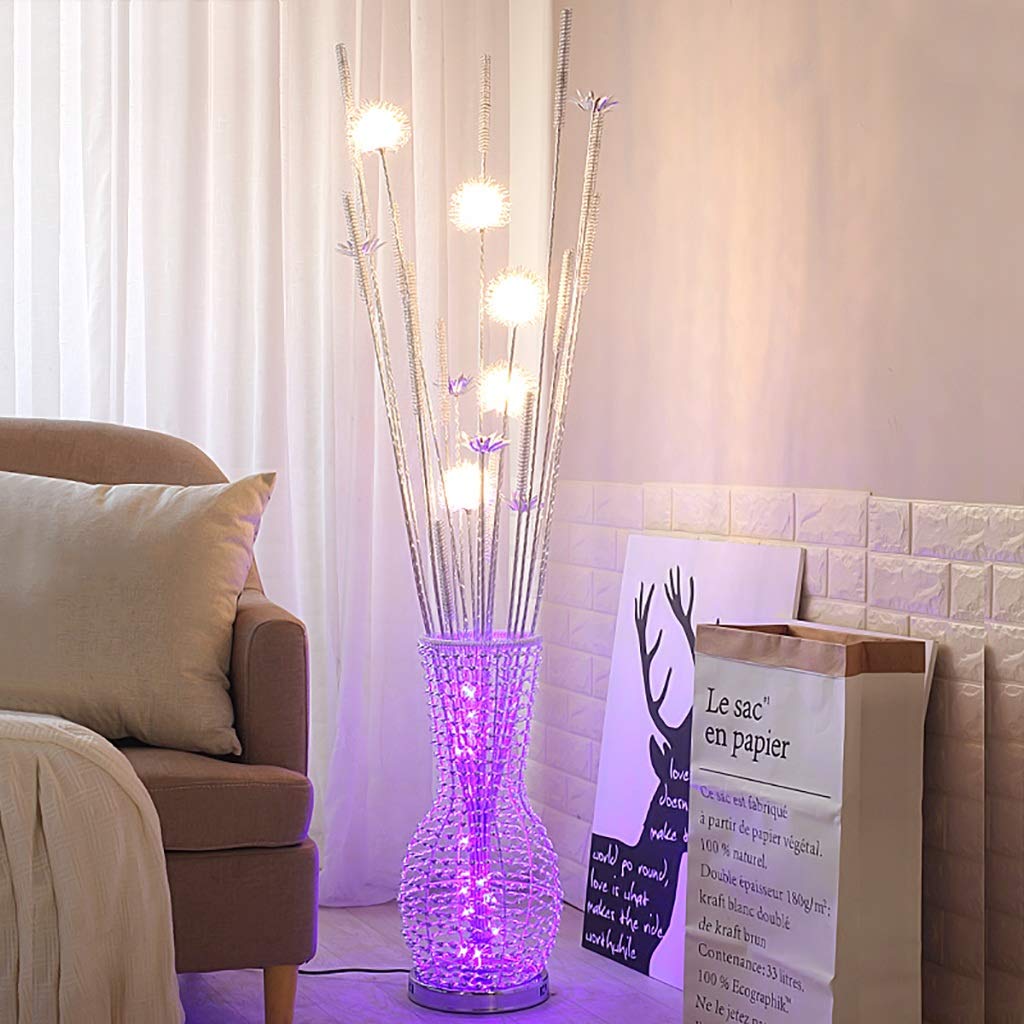 Modern Aluminum Woven Dandelion Floor Lamp - Elegant Living Room Lighting for Home Decor, Bedroom & Office - Warm Ambient Uplight for Cozy Atmosphere