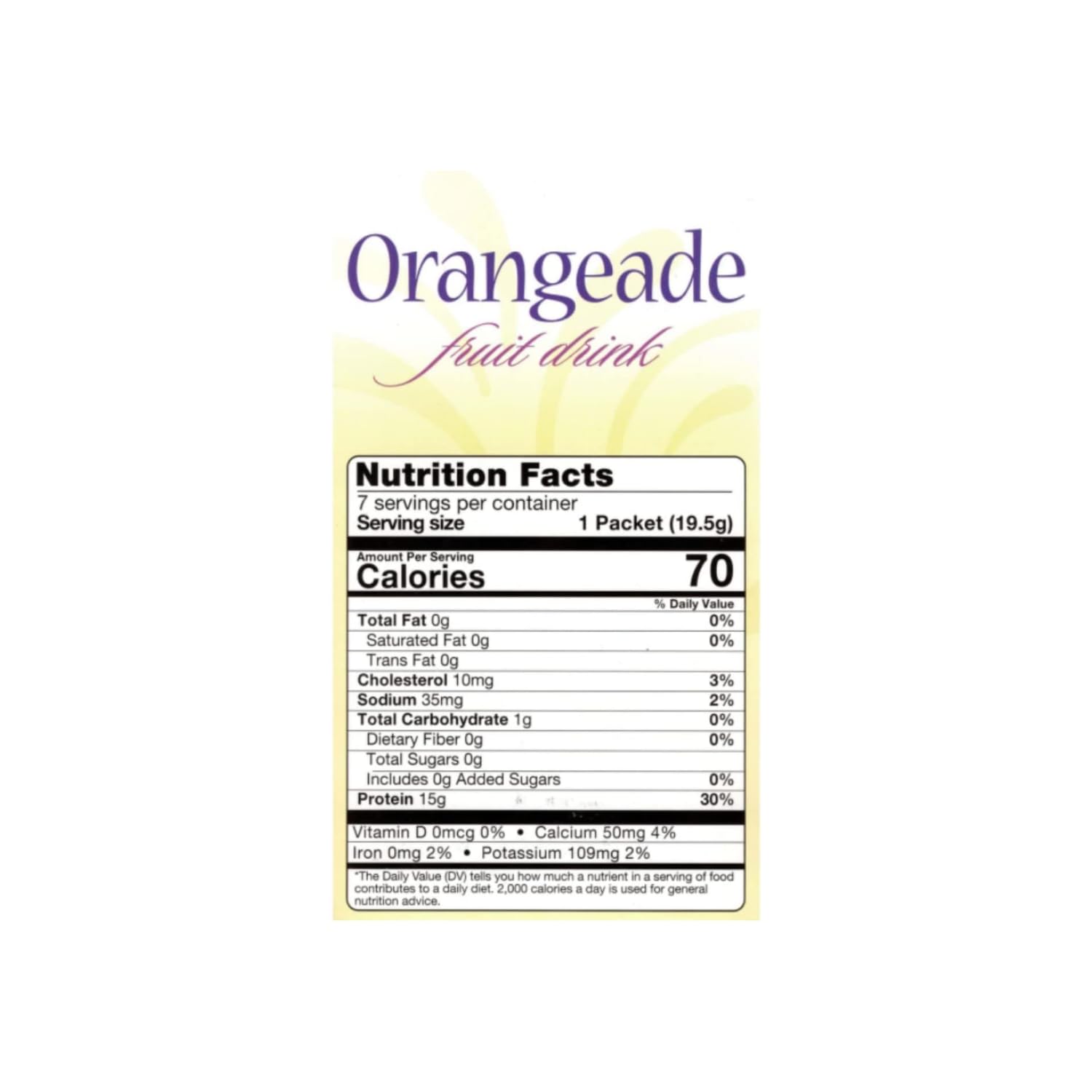 Nutmeg State Nutrition High Protein Fruit Drink - 15g Protein, Low Calorie, Low Carb, Low Sugar, Fat Free - Orange Flavor (7 Servings) | Perfect Post-Workout Recovery & Healthy Snack Alternative