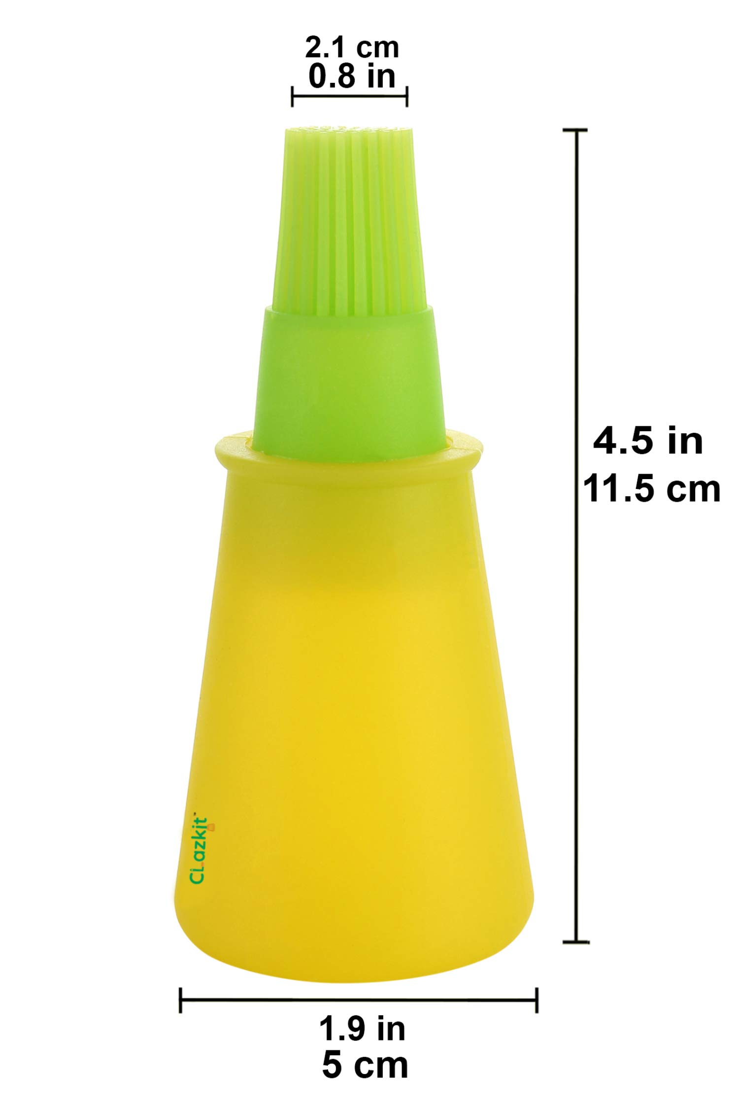 Clazkit - YH811 Silicone Cooking Oil Brush Set (3-Pack, Multicolor) - Non-Stick Basting Brush for Baking, Grilling, BBQ, and Kitchen Cooking