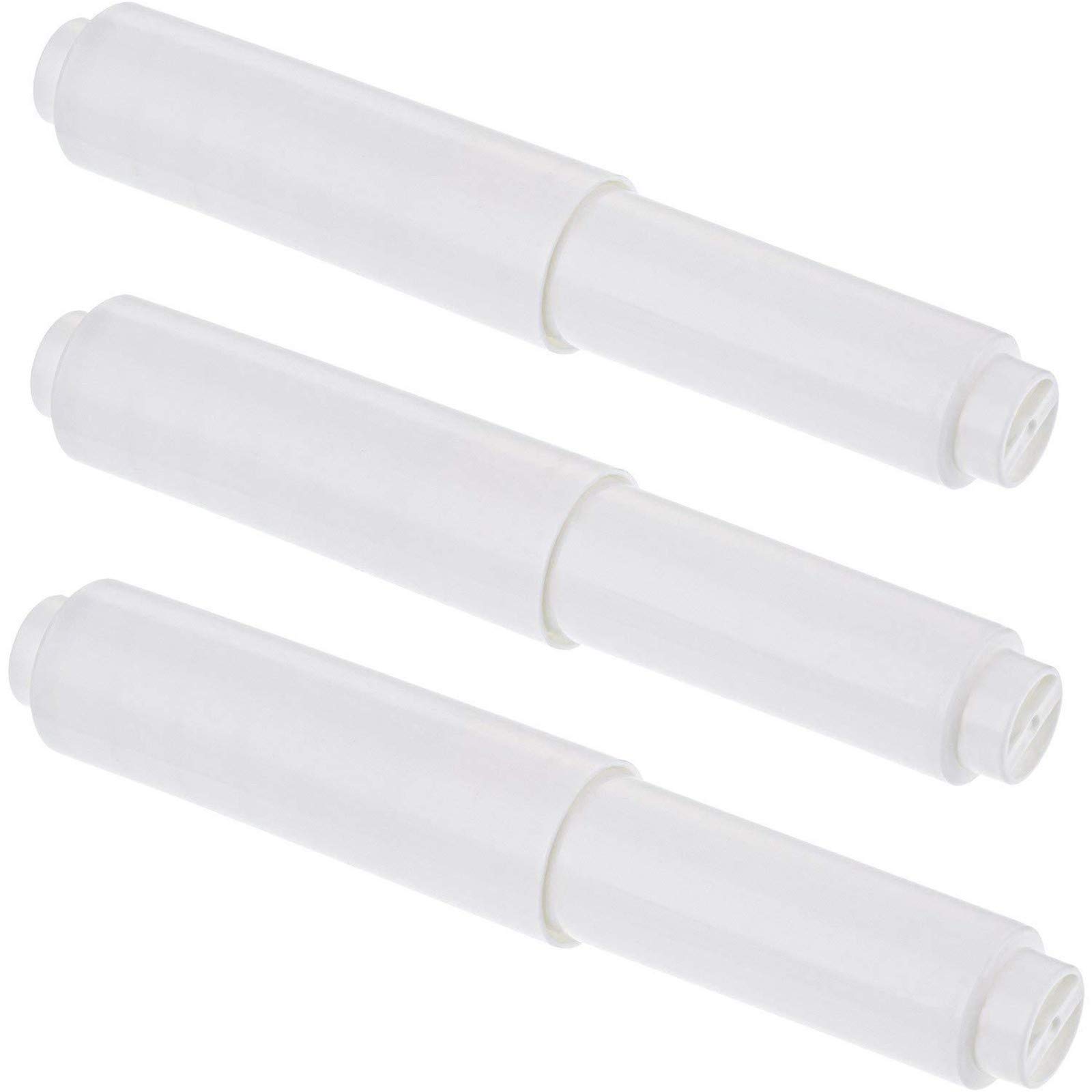 Xipoxipdo Toilet Paper Holder Replacement Spring Roller - Retractable Shaft Core for Tissue Dispenser - White Bathroom Organizer (1-Pack) - Perfect for Home, Office & RV Use