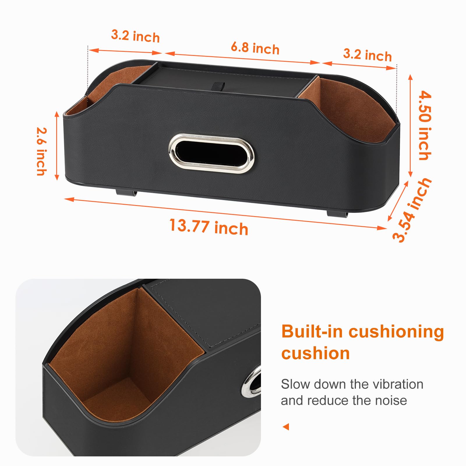 Universal Car Rear Backseat Organizer - Multi-Functional Drink Cup Holder with Tissue Storage Box & Hooks for Seat Back (Black) - Perfect for Road Trips, Family Travel & Daily Commute