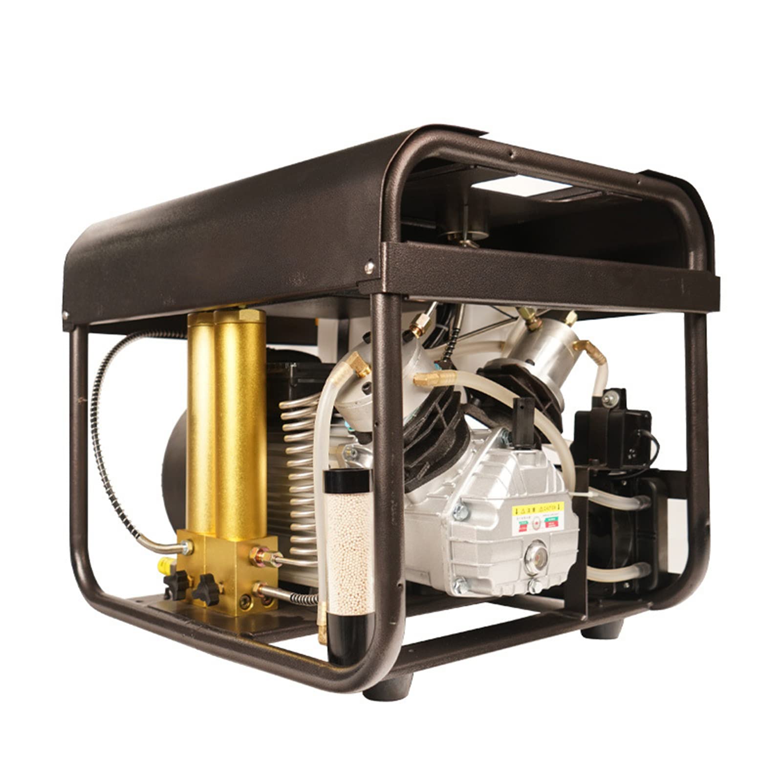 4-Stroke High Pressure Air Compressor Pump with Pressure Preset Pointer & Fan Cooling System - for Air Rifles, Scuba Tanks, Diving & Paintball - Perfect for Outdoor Sports, Home Garage & Professional Use