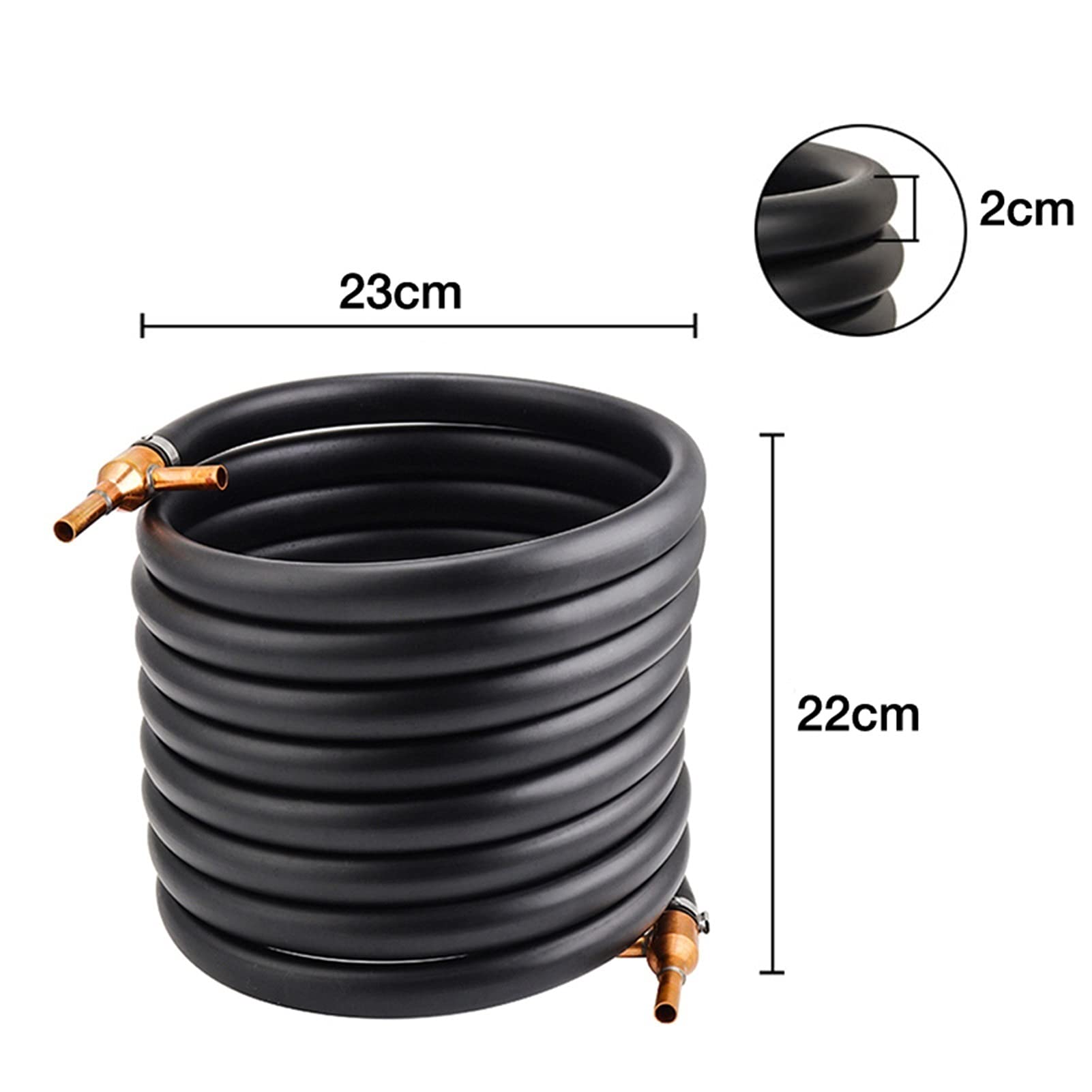 Premium Copper Wort Heat Exchanger Counterflow Chiller - Efficient Beer & Wine Cooling System for Homebrewing | Perfect for Craft Brewing, Fermentation Control & Wort Chilling