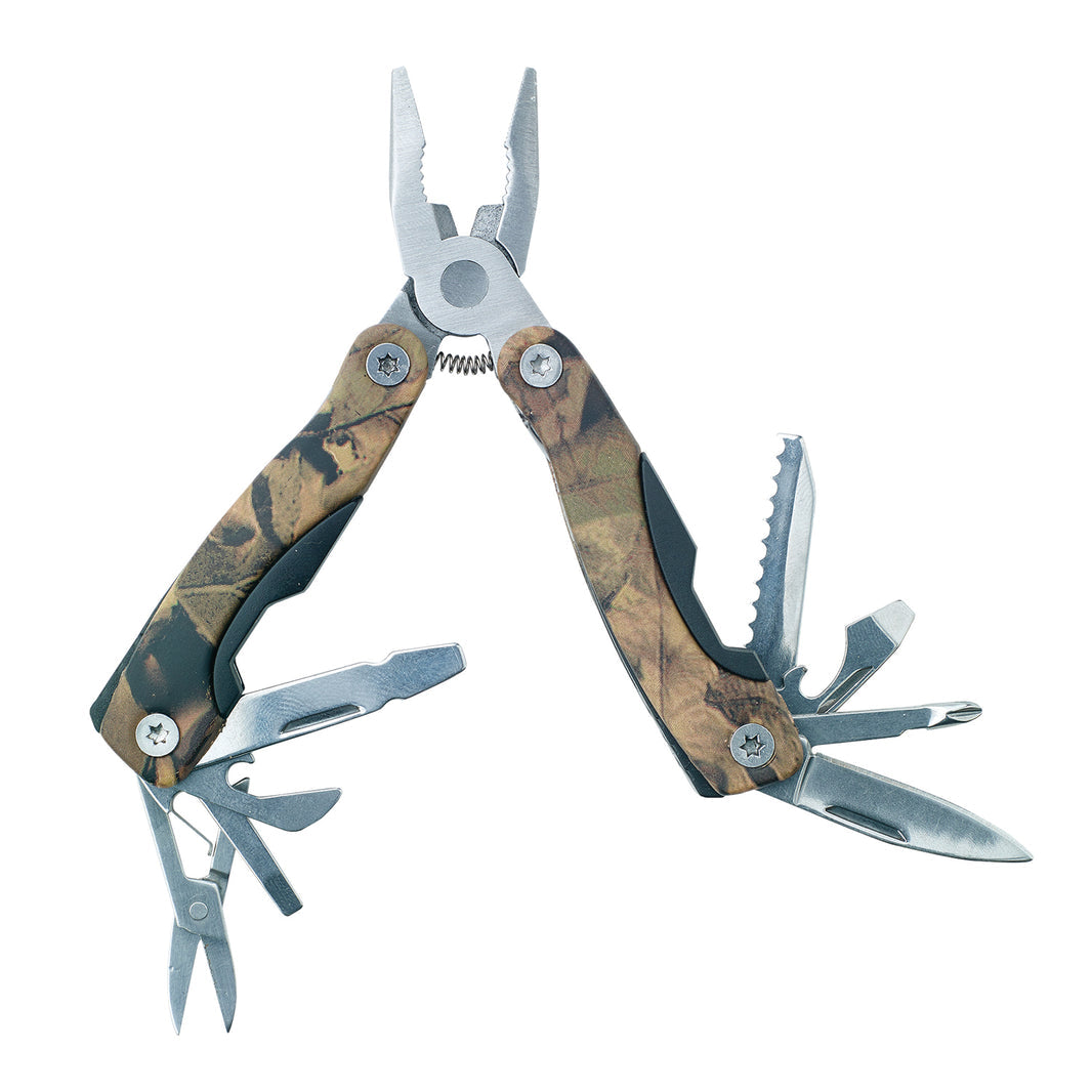 Caribee 11-in-1 Multi-Tool with Camouflage Design - Perfect for Camping, Hiking, Survival & Outdoor Adventures