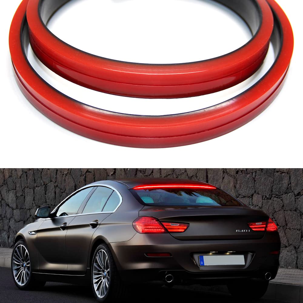 40-Inch LED Third Brake Light Strip Bar - 5 Function Sequential Turn Signal, Brake, Running & Double Flash - Flexible High Mount Stop Light for Jeep, Pickup, Truck, Van, RV, SUV, Bus & Cargo (10W-100) - Perfect for Enhanced Visibility & Safety in Night Driving & Off-Road Adventures